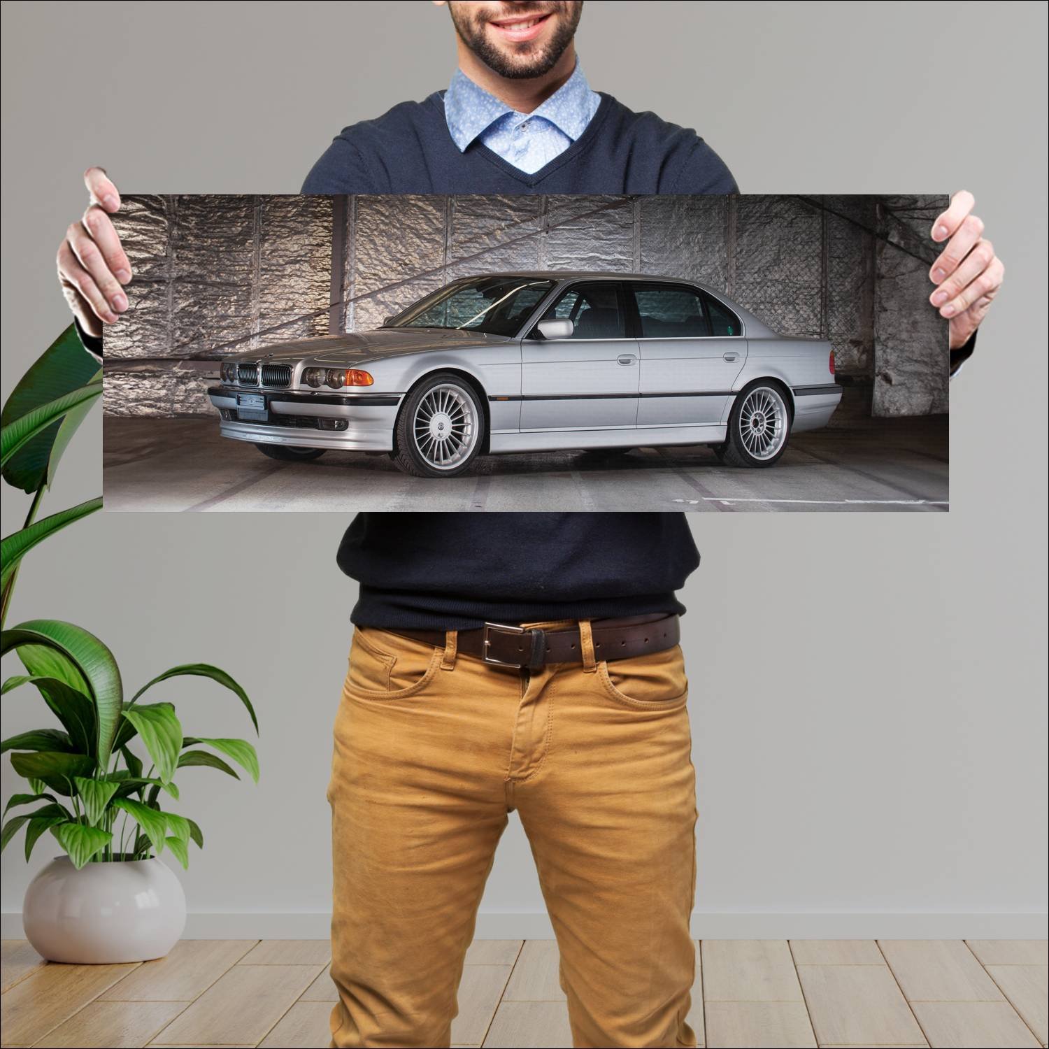 Cuadro grande 30x80cm 1999 alpina b12 based on 7 s 206 Bmw