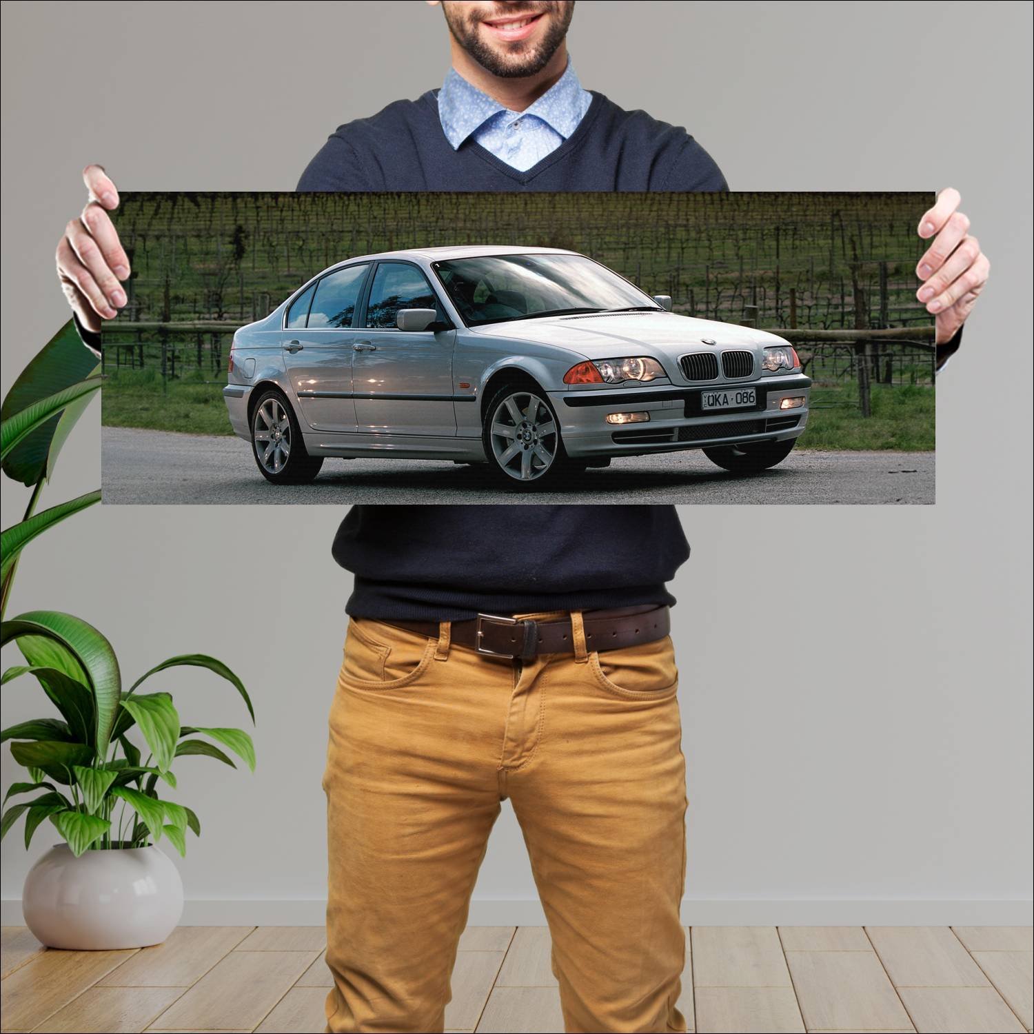 Cuadro grande 30x80cm 1999 bmw 3 series au auto 208 Bmw