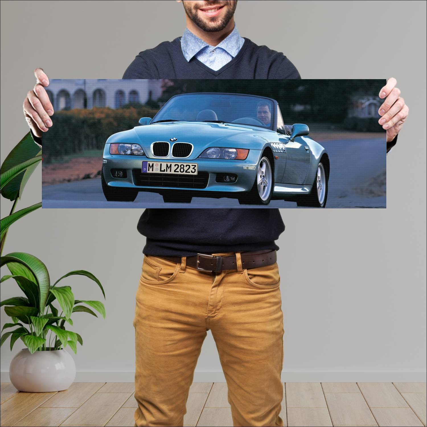 Cuadro grande 30x80cm 1999 bmw z3 auto 213 Bmw
