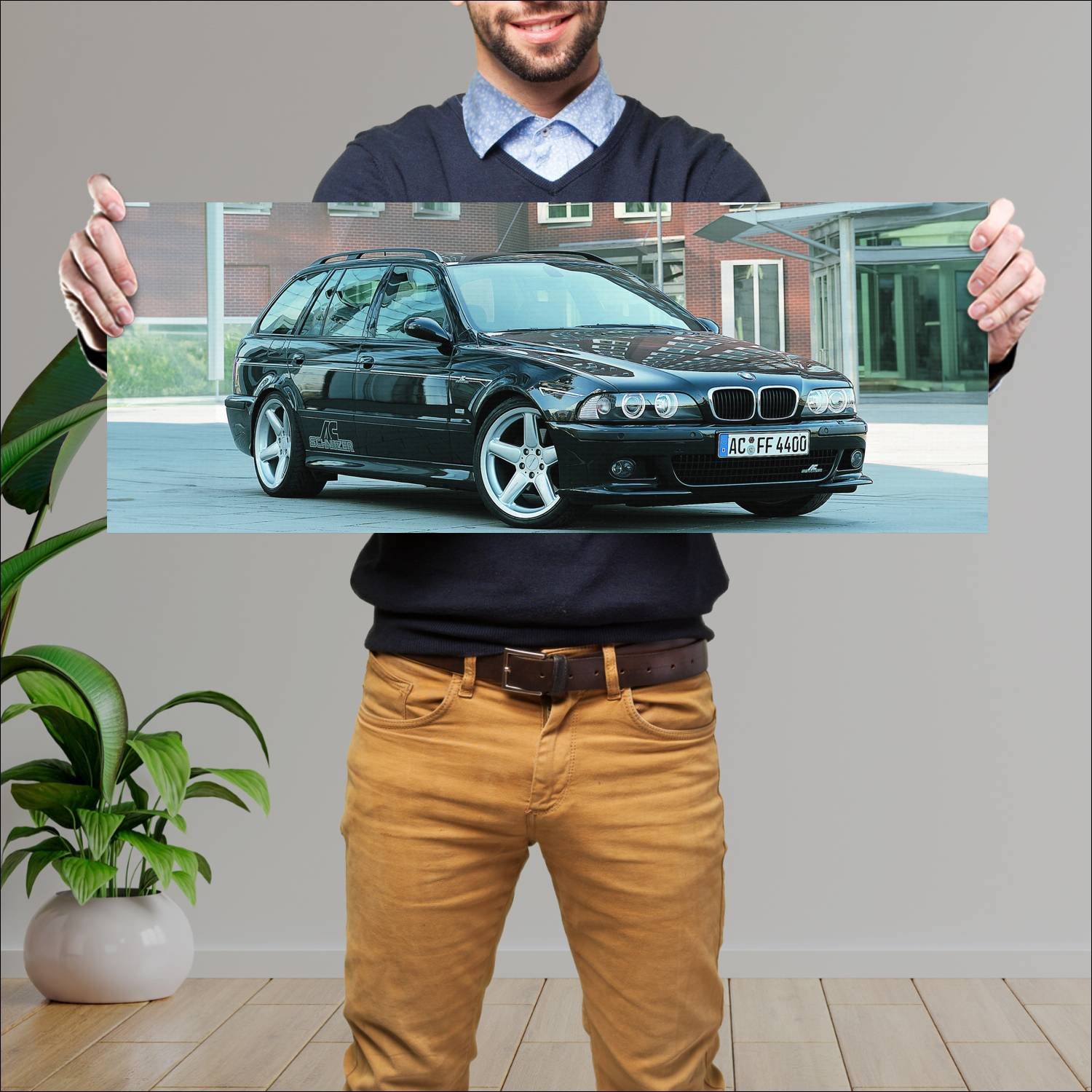 Cuadro grande 30x80cm 2000 ac schnitzer acs5 touri 218 Bmw