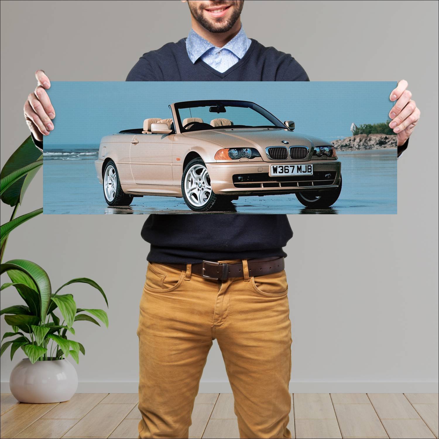 Cuadro grande 30x80cm 2000 bmw 3 series convertibl 219 Bmw