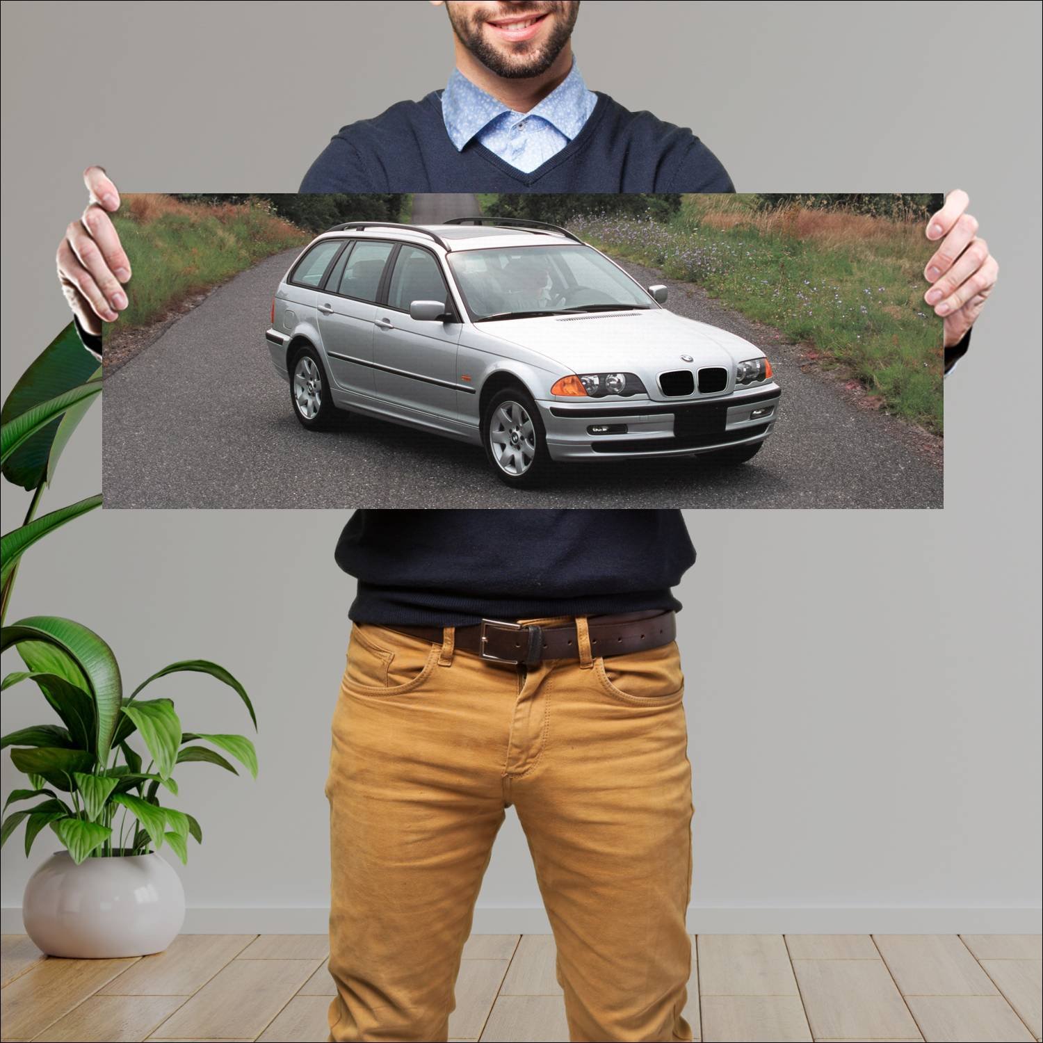 Cuadro grande 30x80cm 2000 bmw 3 series sports wag 221 Bmw
