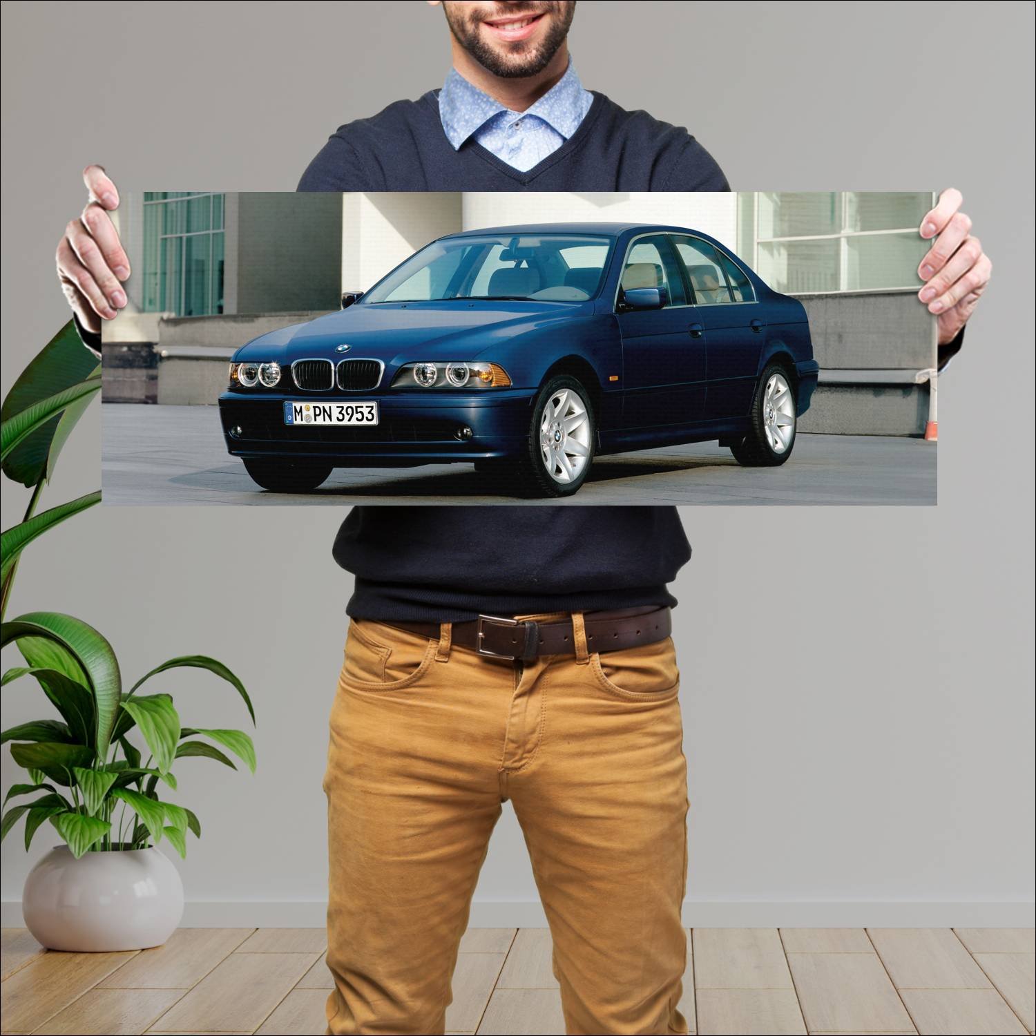 Cuadro grande 30x80cm 2000 bmw 5 series auto 225 Bmw