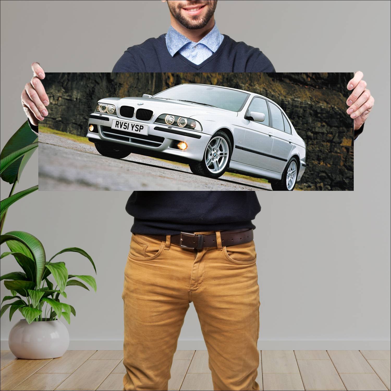Cuadro grande 30x80cm 2000 bmw 5 series m sport uk 228 Bmw