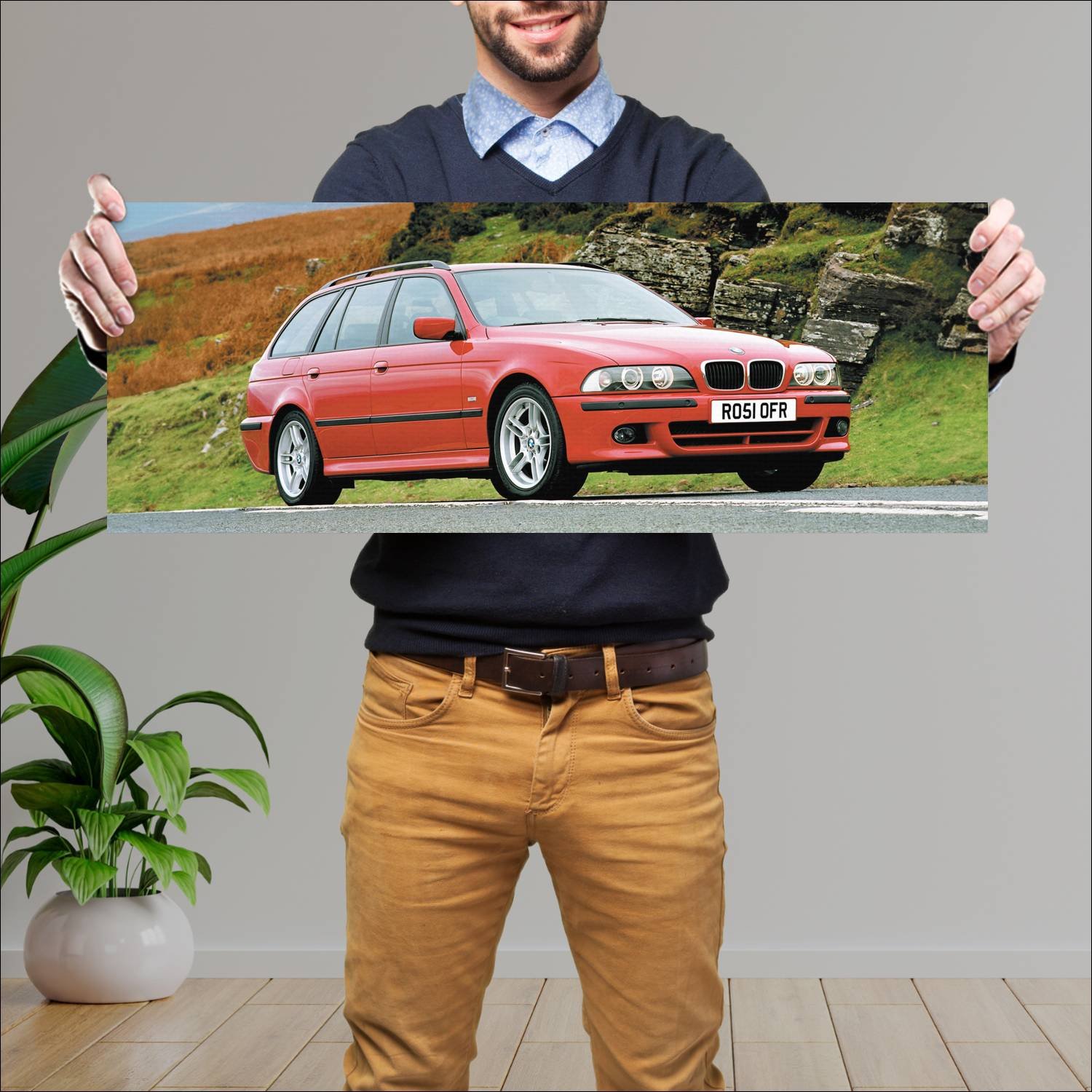 Cuadro grande 30x80cm 2000 bmw 5 series touring m 230 Bmw