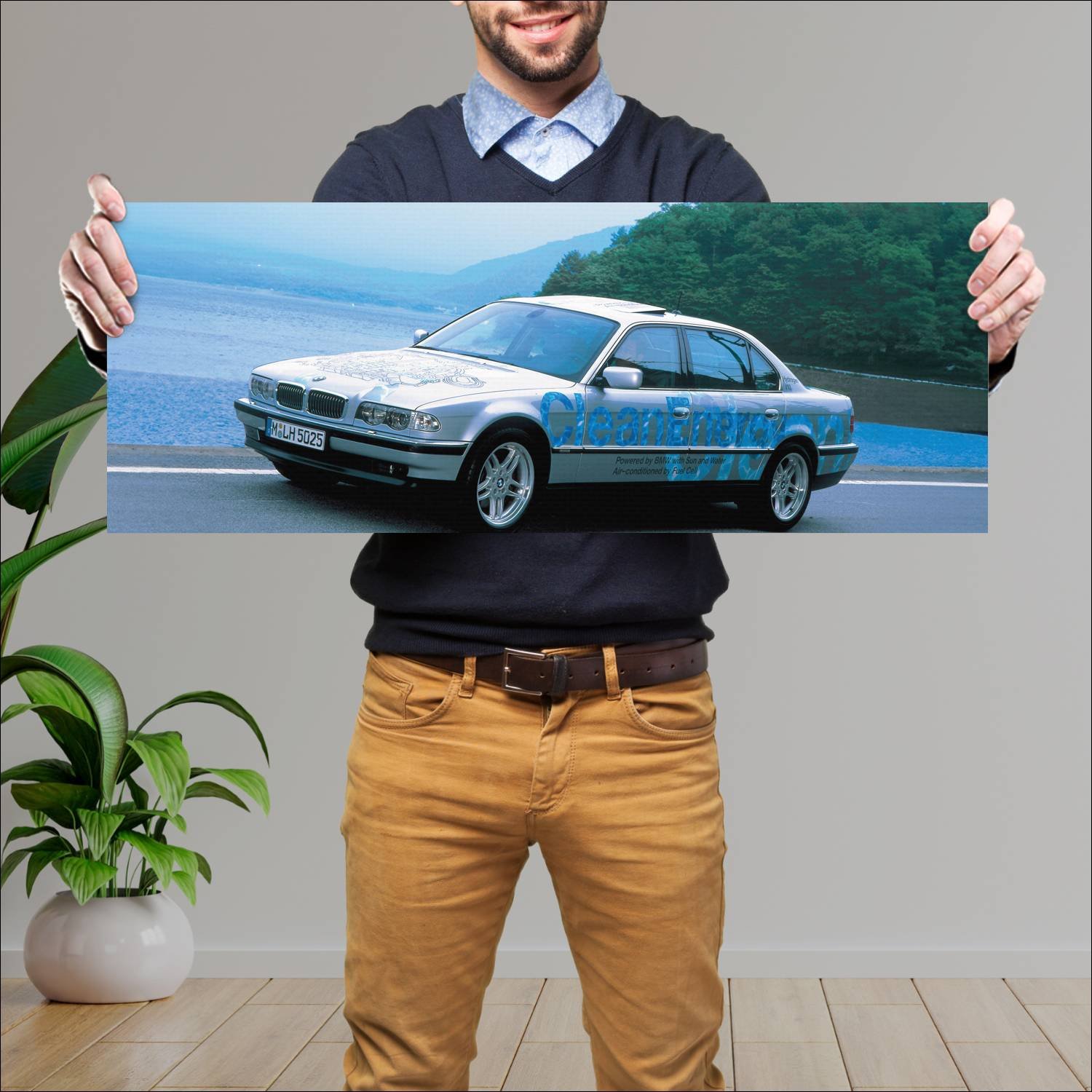 Cuadro grande 30x80cm 2000 bmw 750hl cleanenergy c 231 Bmw