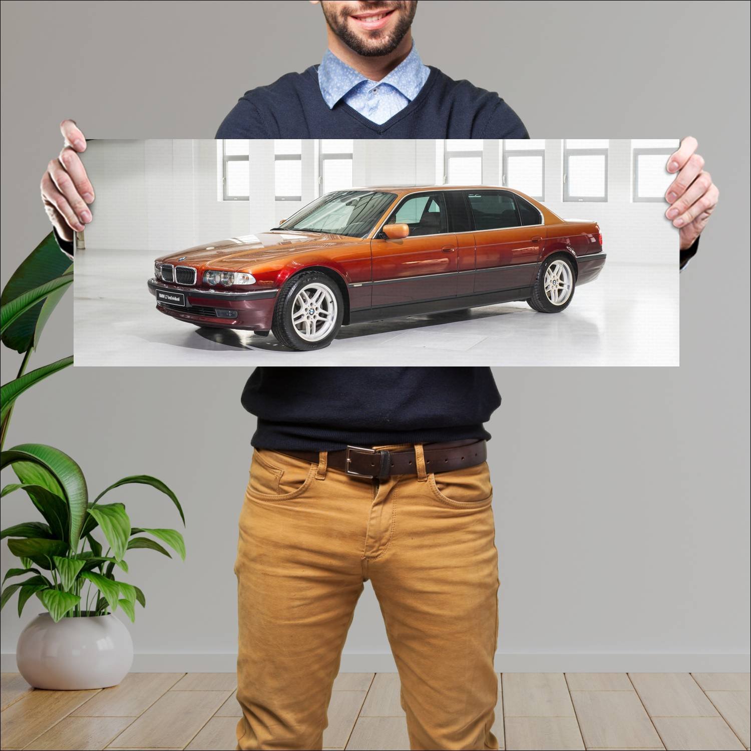 Cuadro grande 30x80cm 2000 bmw l7 by karl lagerfel 233 Bmw