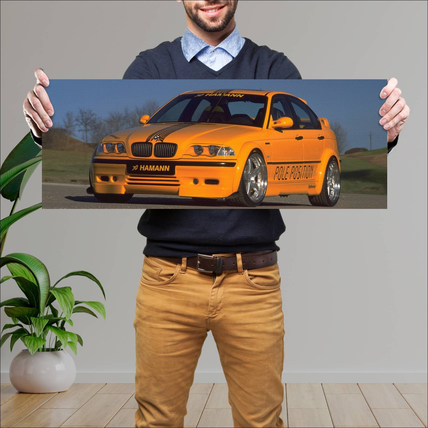 Cuadro grande 30x80cm 2000 hamann pole position 11 247 Bmw