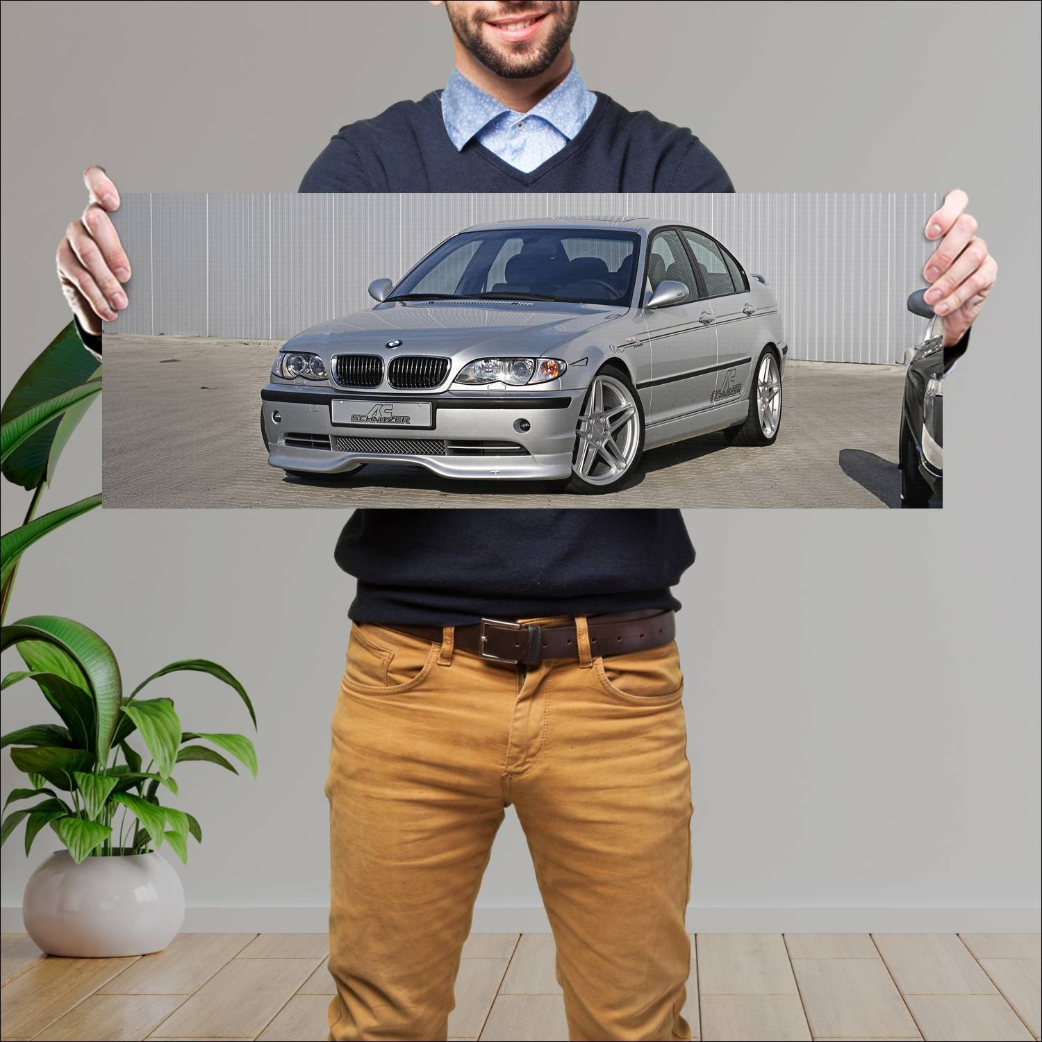 Cuadro grande 30x80cm 2001 ac schnitzer acs3 auto 248 Bmw