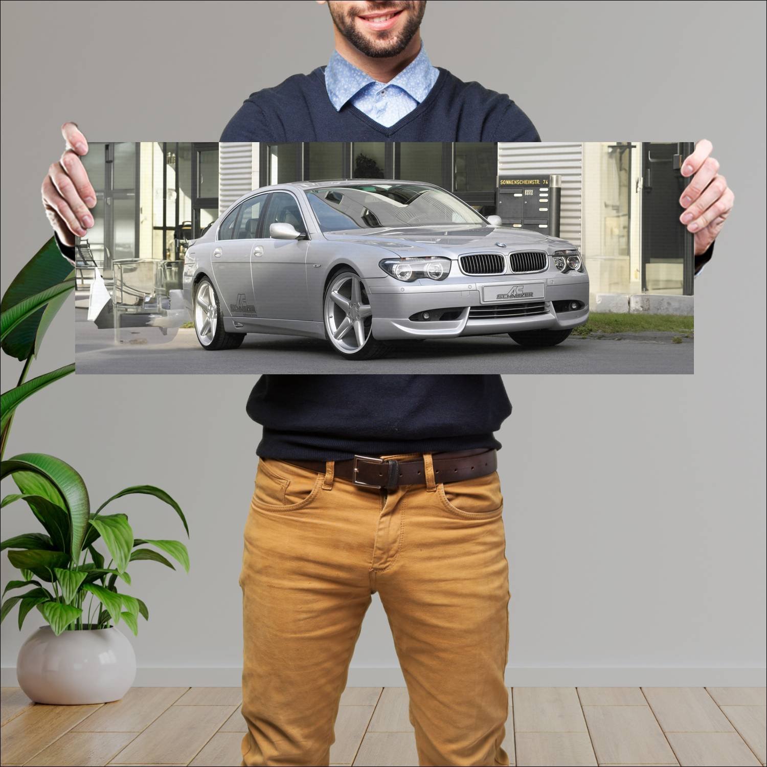 Cuadro grande 30x80cm 2001 ac schnitzer acs7 auto 251 Bmw