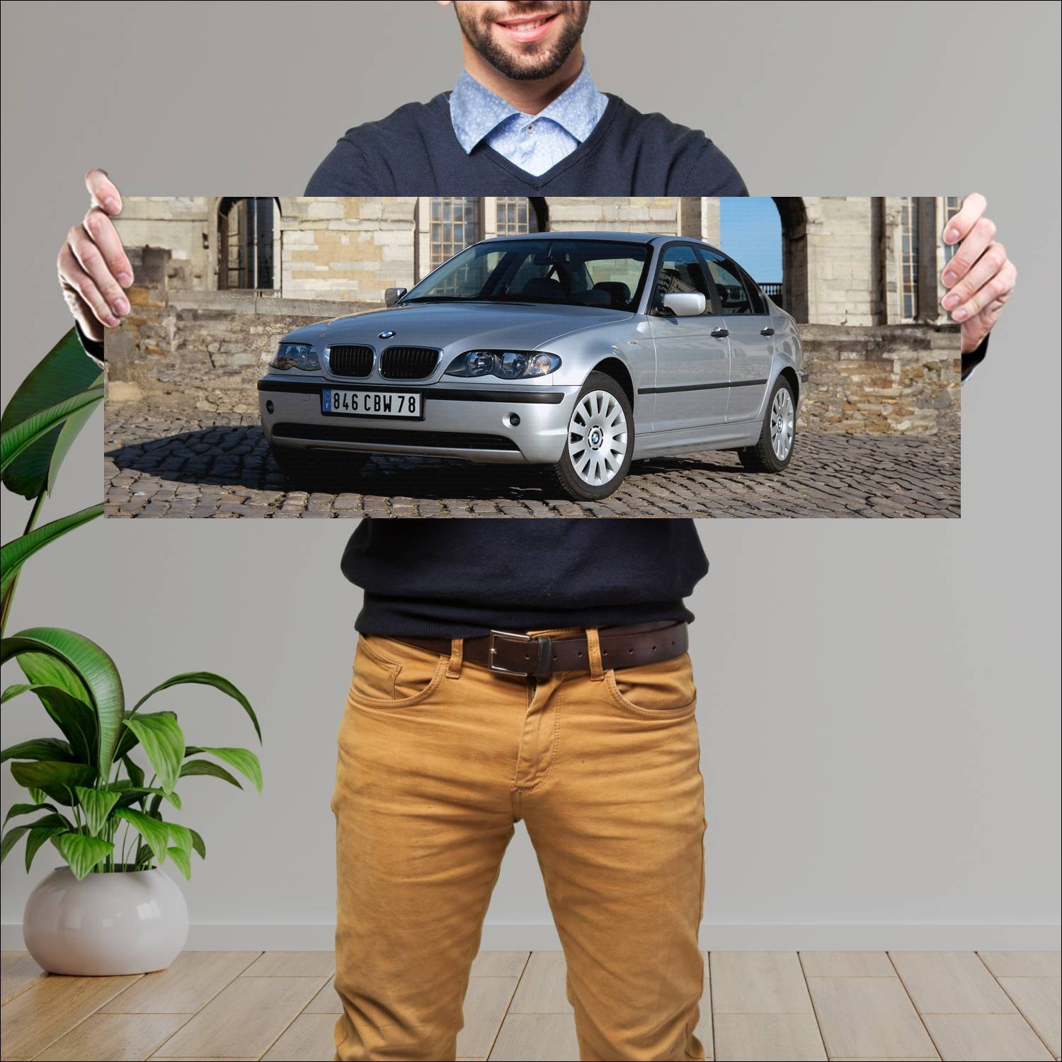 Cuadro grande 30x80cm 2001 bmw 3 series auto 253 Bmw
