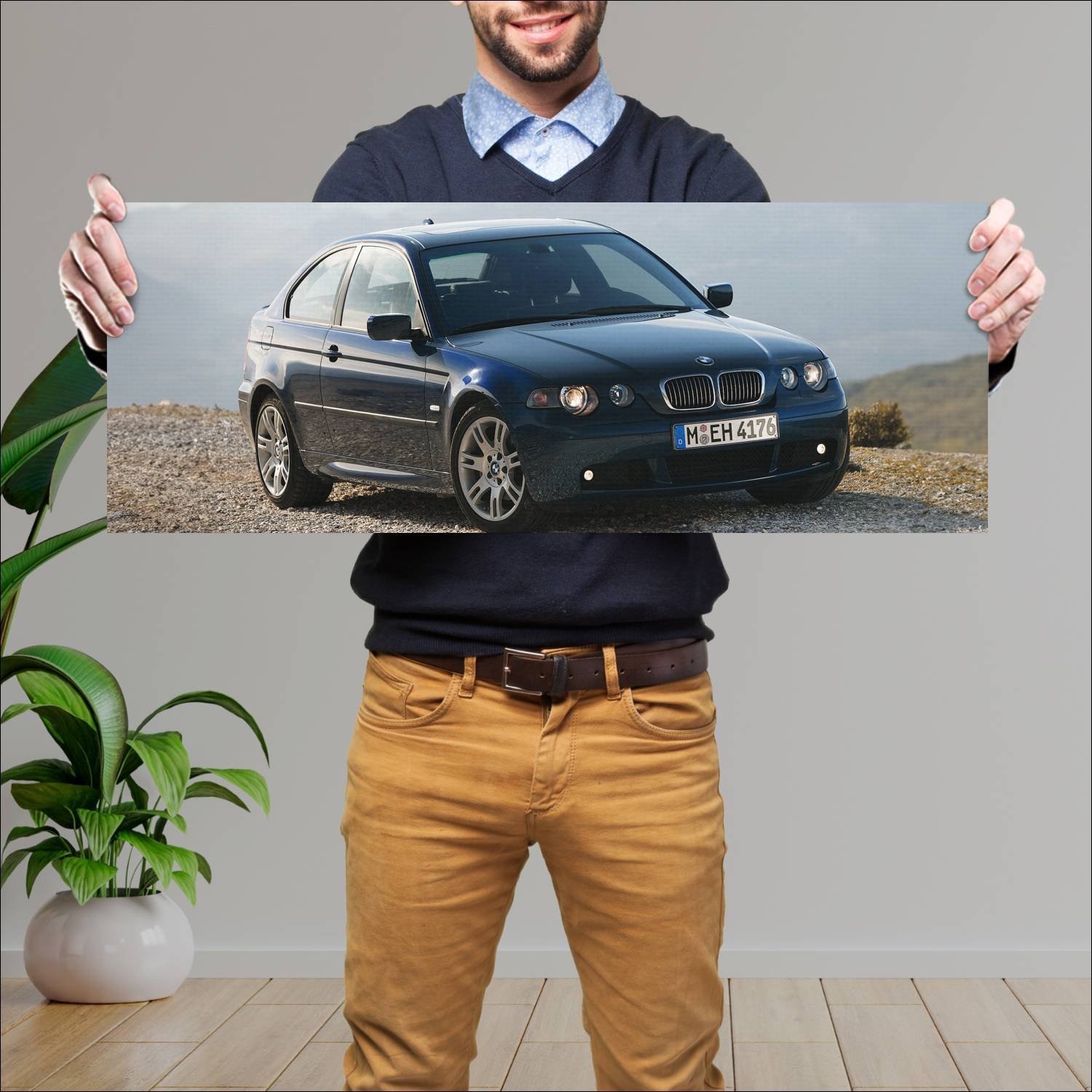 Cuadro grande 30x80cm 2001 bmw 3 series compact m 258 Bmw