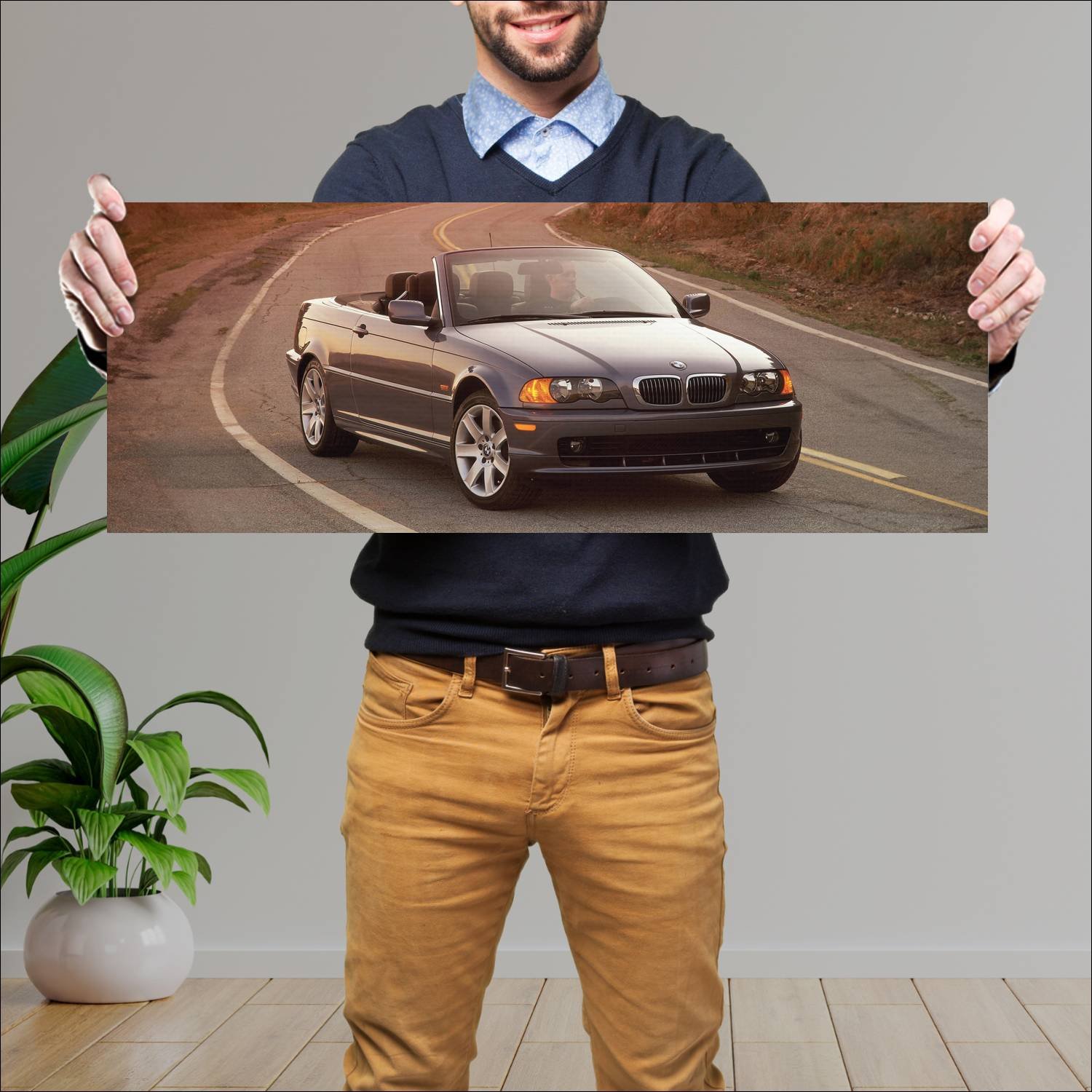 Cuadro grande 30x80cm 2001 bmw 3 series convertibl 262 Bmw