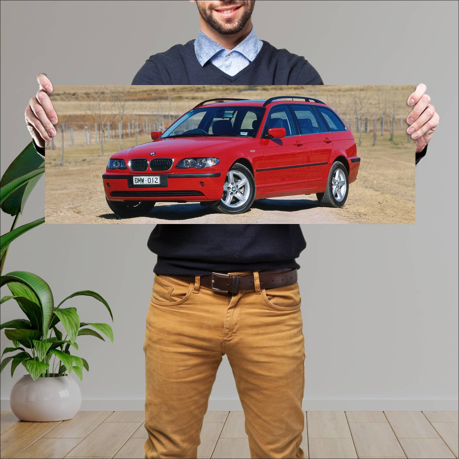 Cuadro grande 30x80cm 2001 bmw 3 series touring au 264 Bmw
