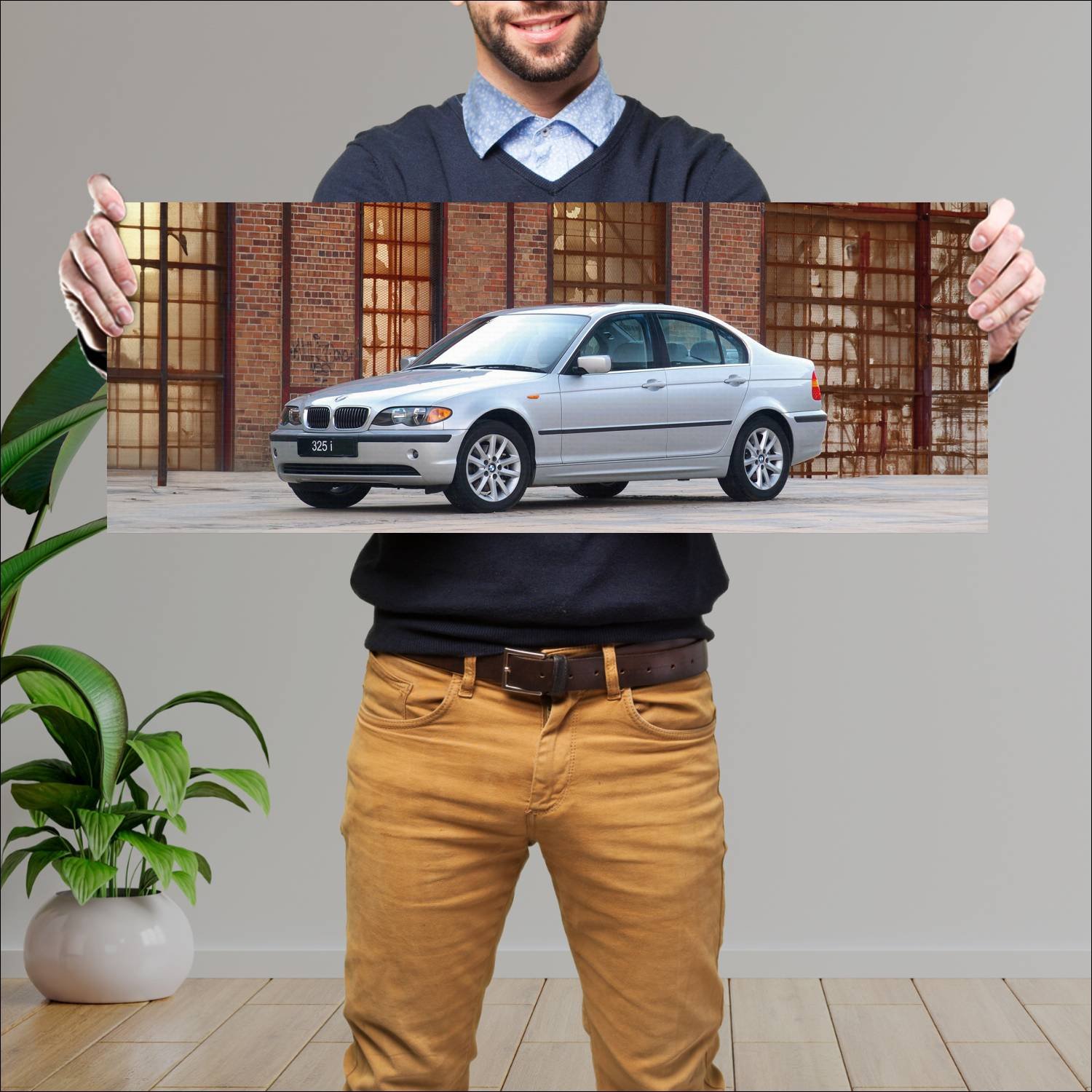 Cuadro grande 30x80cm 2001 bmw 3 series za auto 268 Bmw