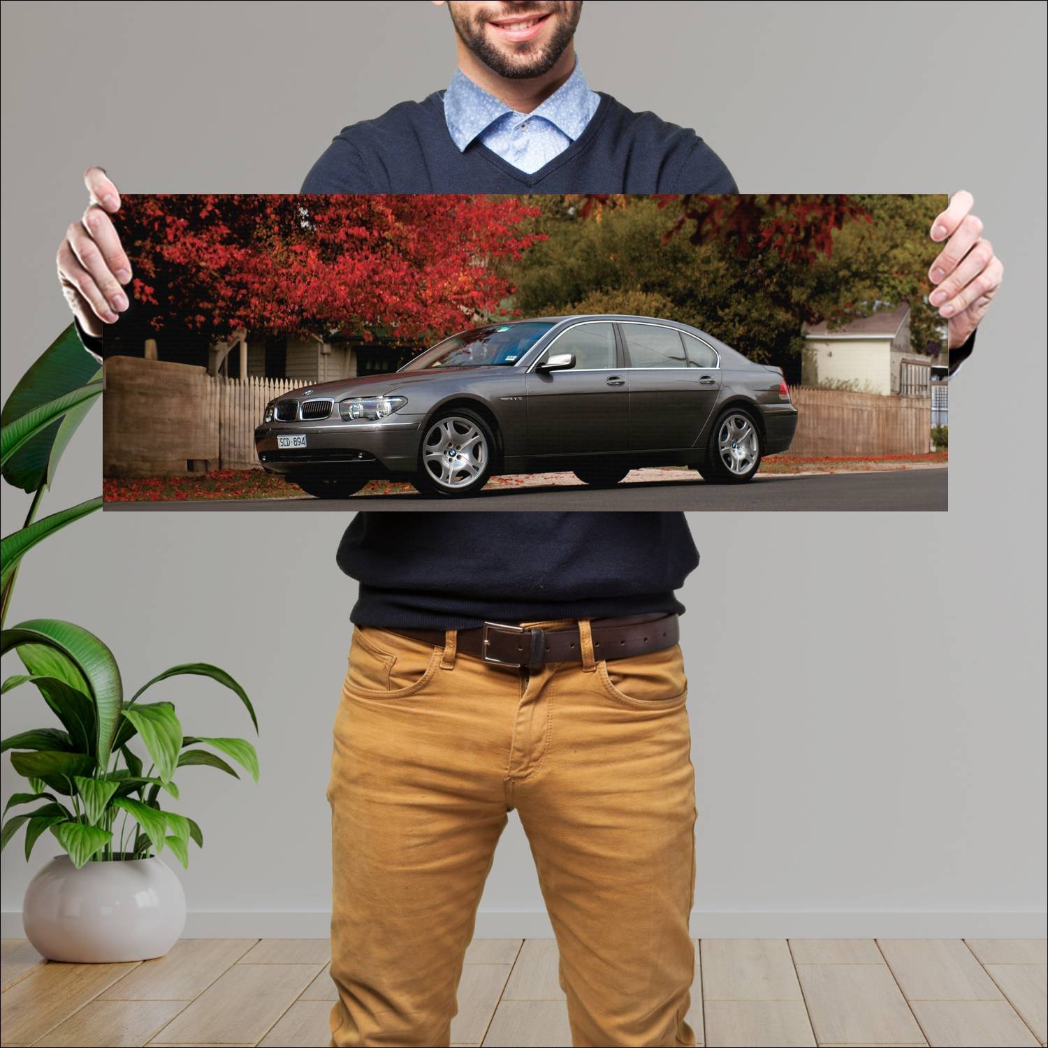 Cuadro grande 30x80cm 2001 bmw 7 series lwb au 828 276 Bmw
