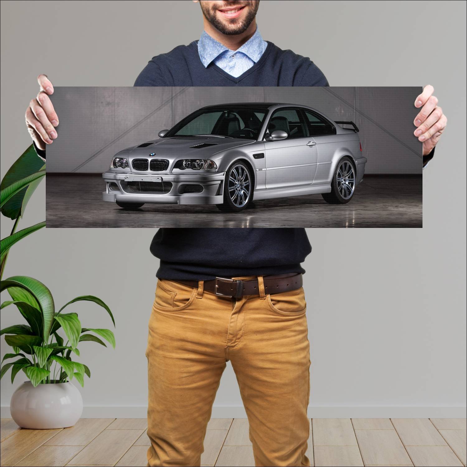 Cuadro grande 30x80cm 2001 bmw m3 gtr road version 286 Bmw
