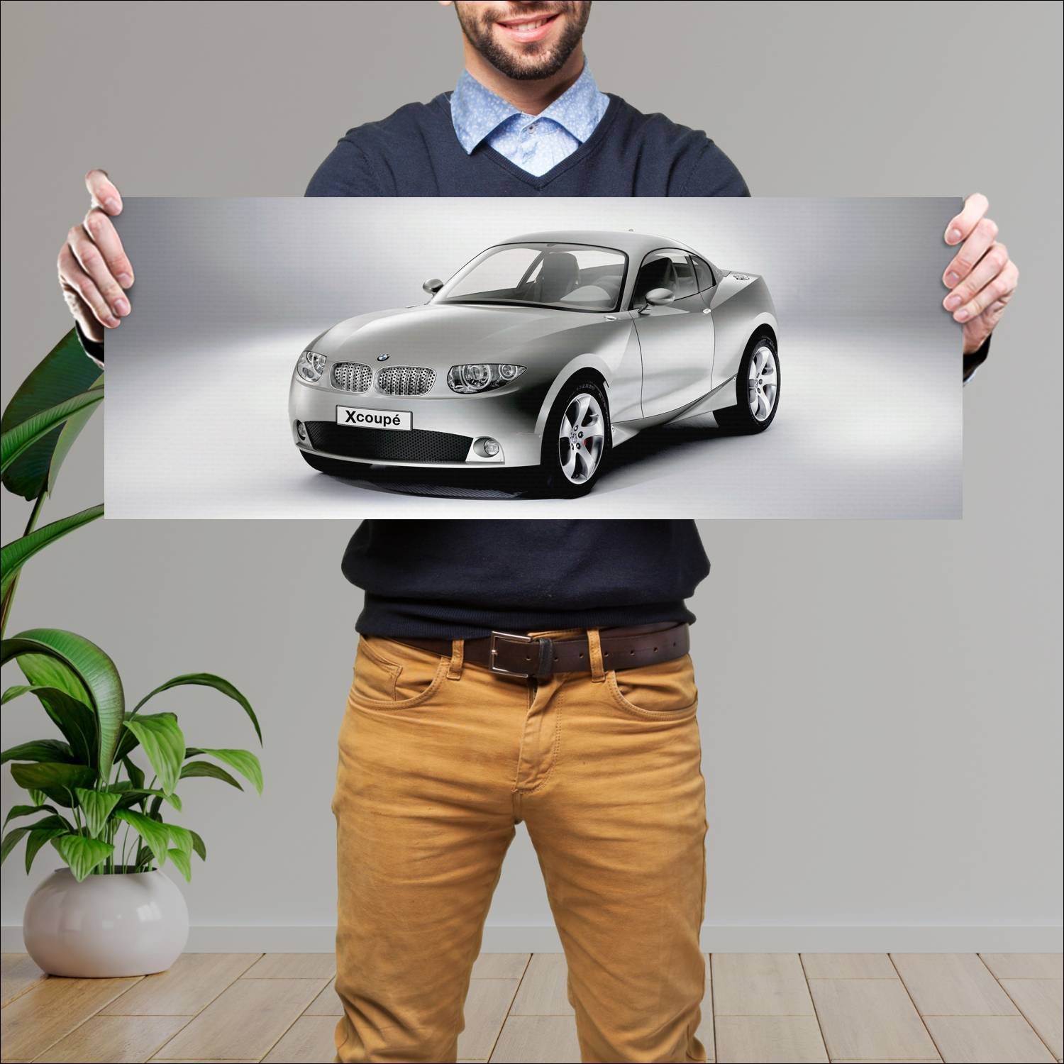 Cuadro grande 30x80cm 2001 bmw x coupe concept 816 288 Bmw