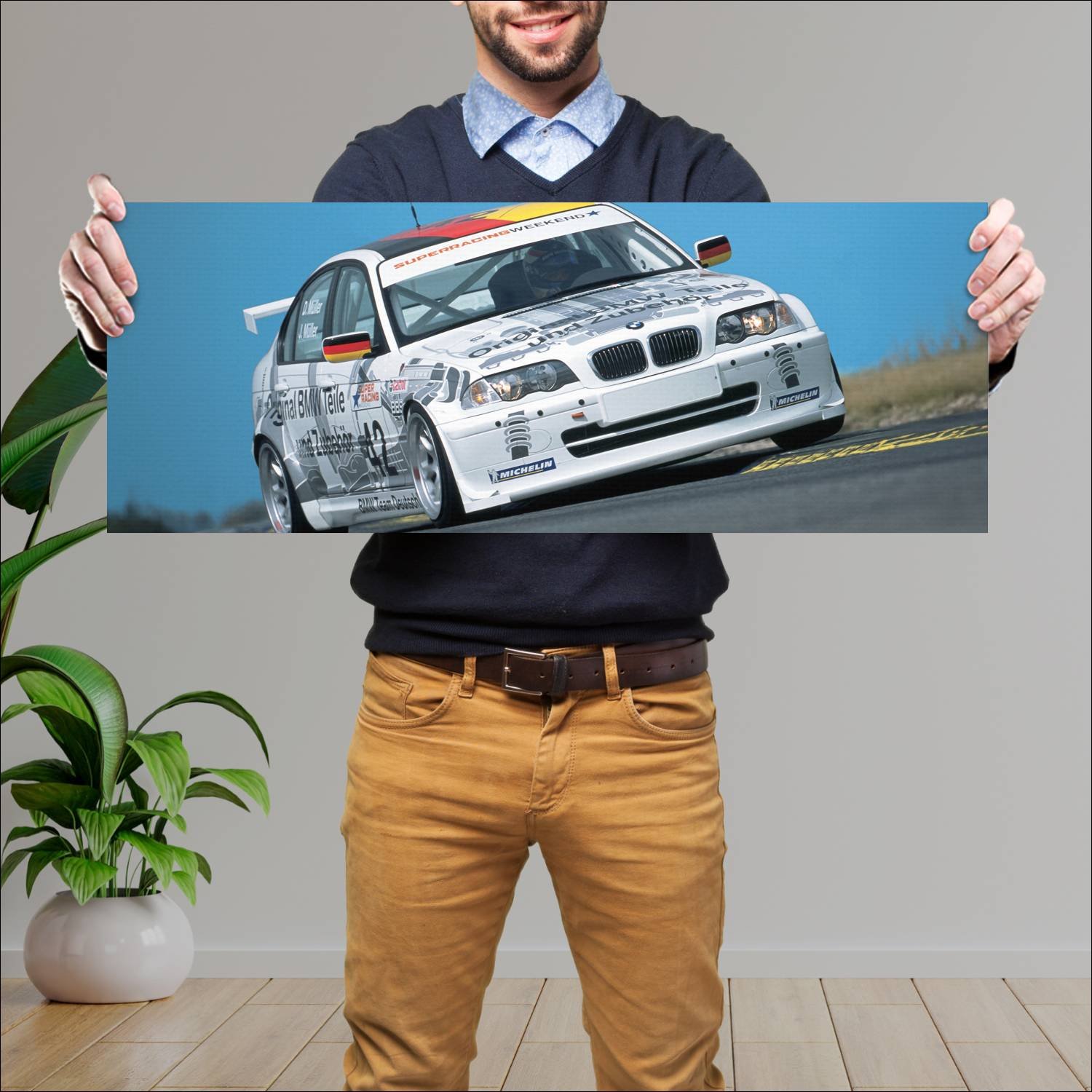Cuadro grande 30x80cm 2002 bmw 3 series etcc auto 295 Bmw