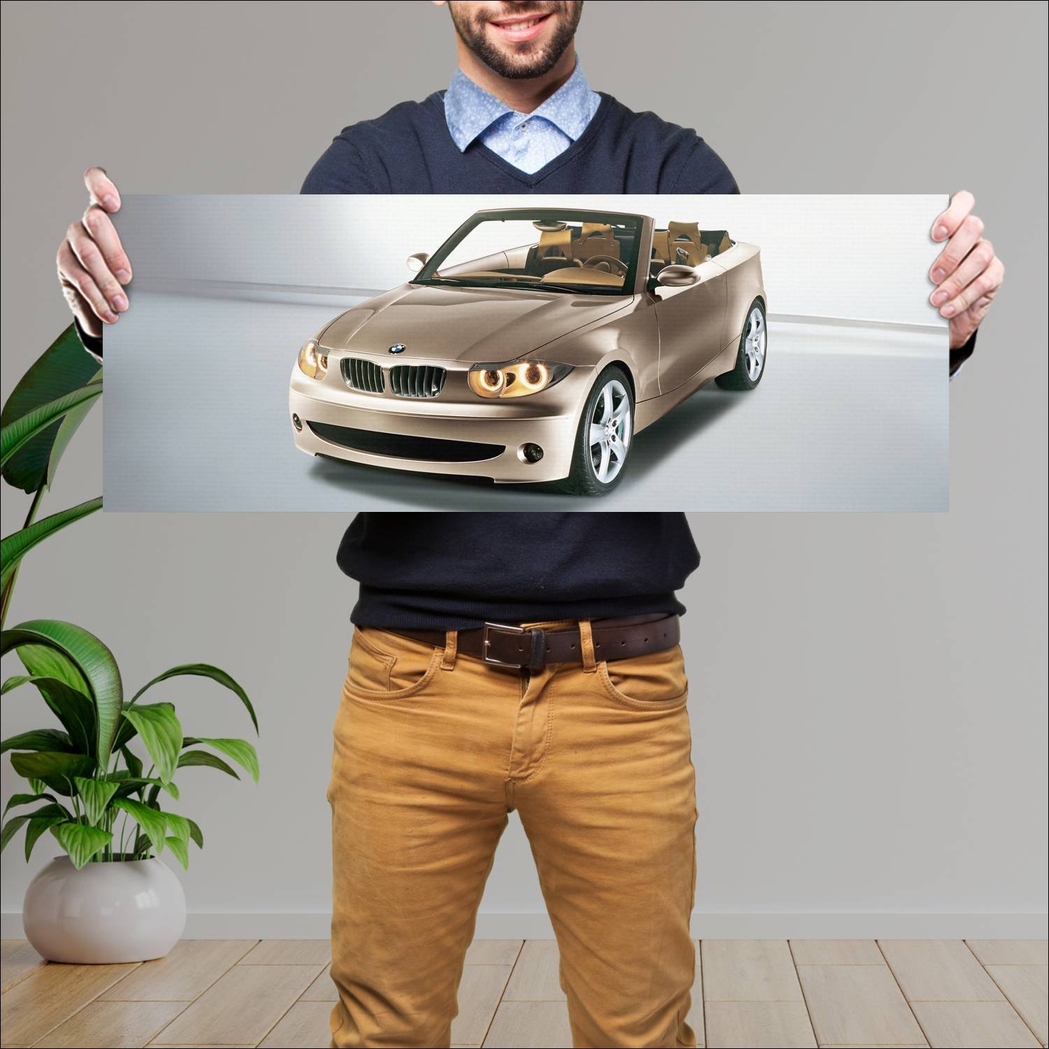 Cuadro grande 30x80cm 2002 bmw cs1 concept auto 298 Bmw