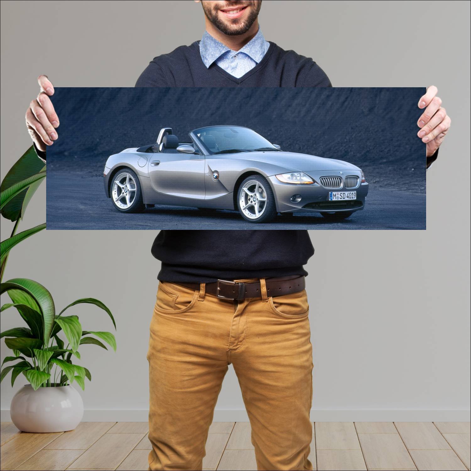Cuadro grande 30x80cm 2002 bmw z4 auto 310 Bmw