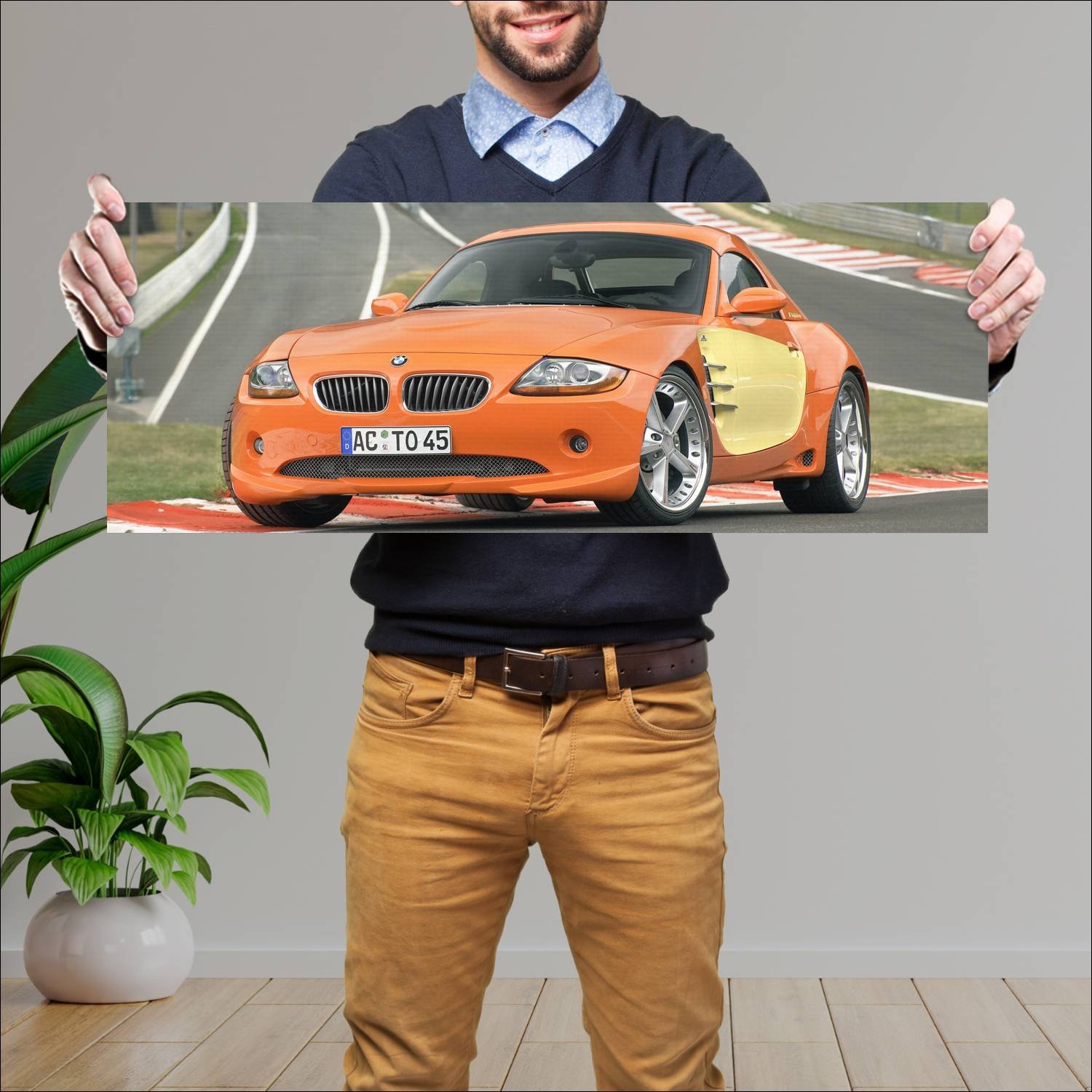Cuadro grande 30x80cm 2003 ac schnitzer v8 topster 319 Bmw