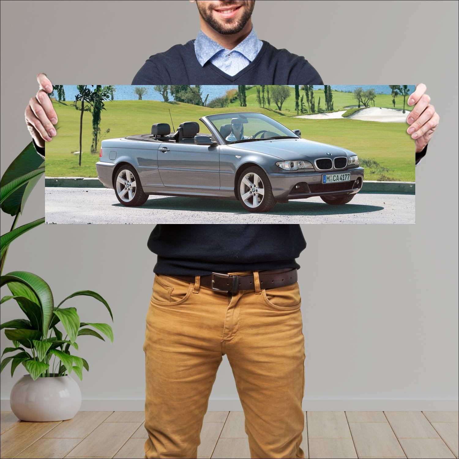Cuadro grande 30x80cm 2003 bmw 3 series cabrio 818 323 Bmw