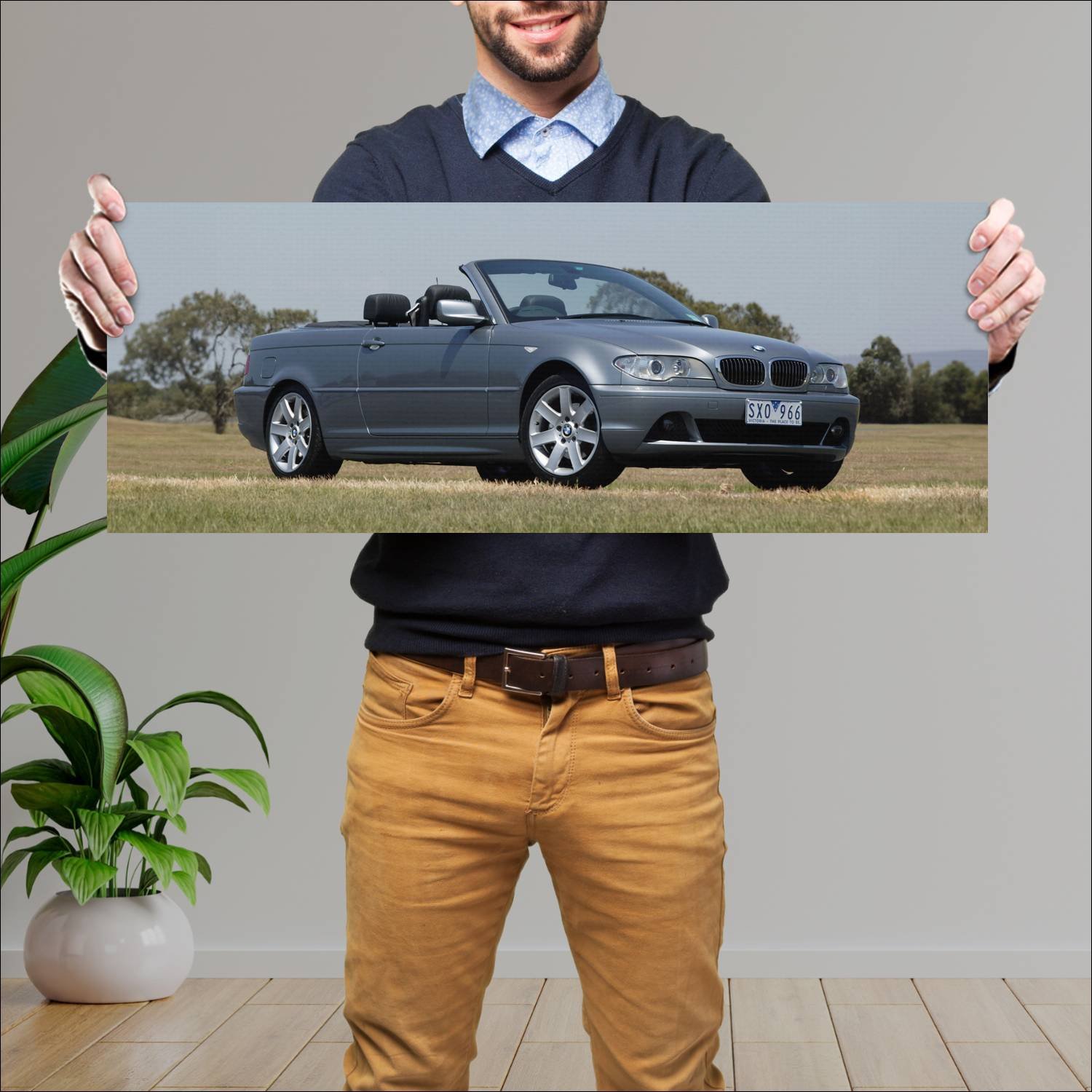 Cuadro grande 30x80cm 2003 bmw 3 series convertibl 326 Bmw