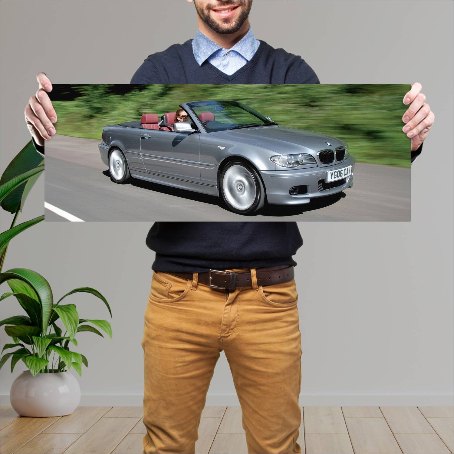 Cuadro grande 30x80cm 2003 bmw 3 series convertibl 328 Bmw