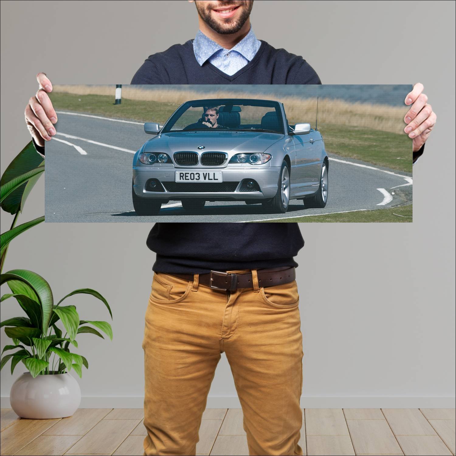Cuadro grande 30x80cm 2003 bmw 3 series convertibl 329 Bmw