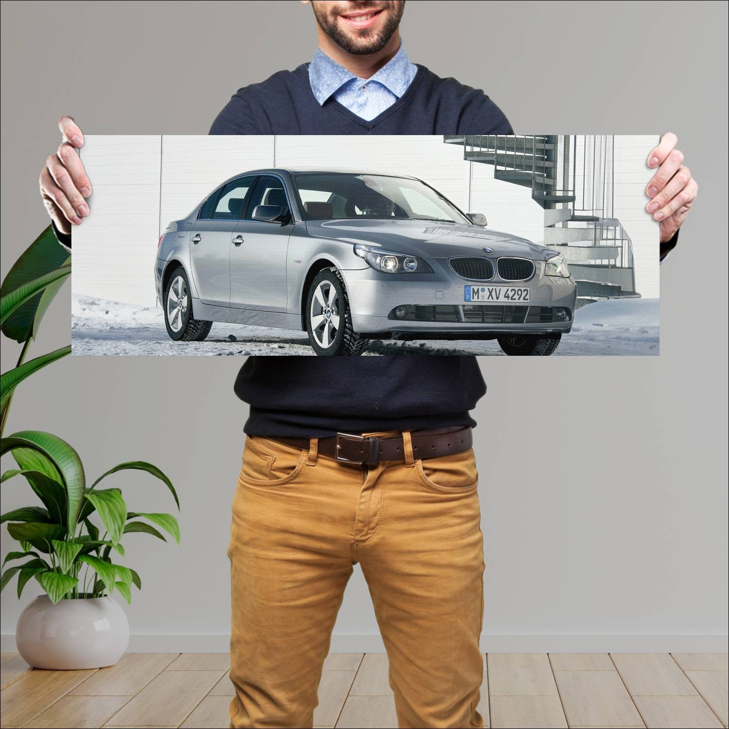 Cuadro grande 30x80cm 2003 bmw 5 series auto 333 Bmw