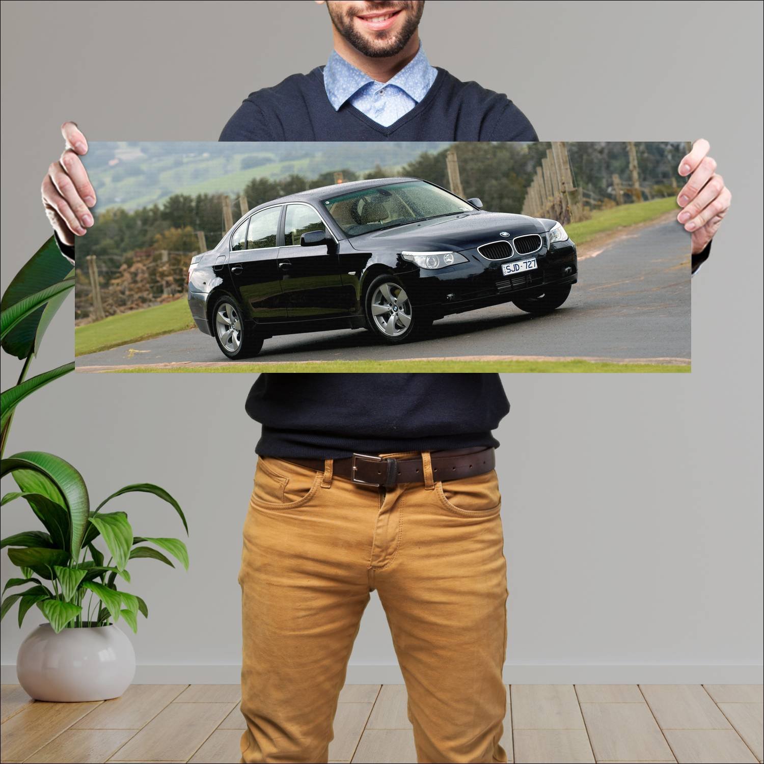 Cuadro grande 30x80cm 2003 bmw 5 series au auto 334 Bmw