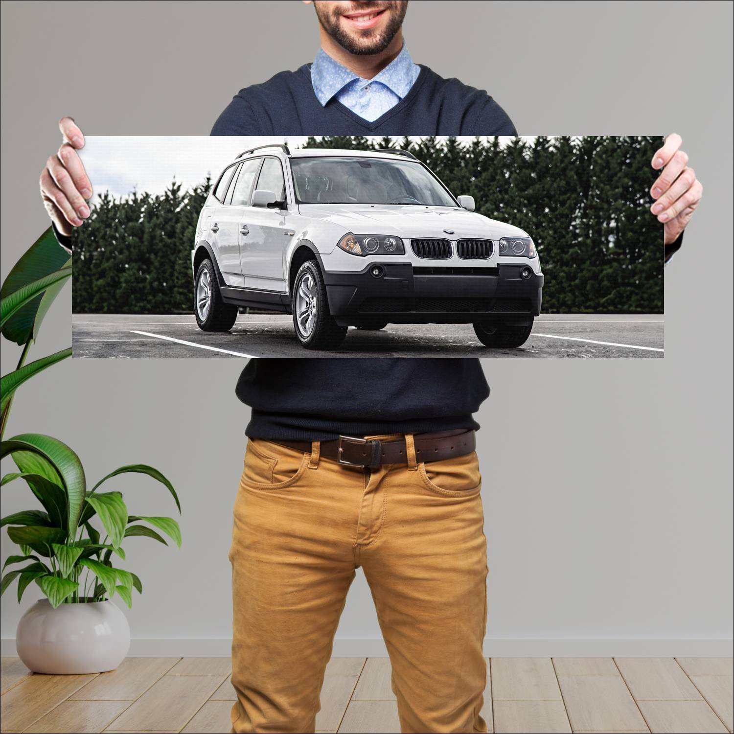 Cuadro grande 30x80cm 2003 bmw x3 us auto 344 Bmw