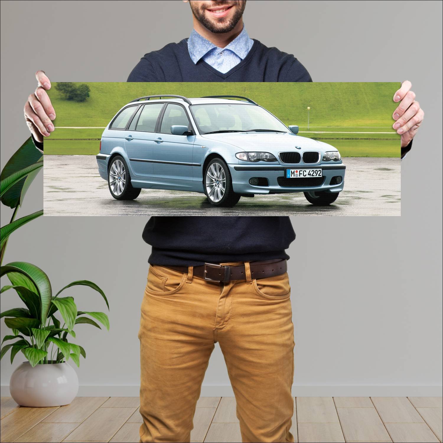 Cuadro grande 30x80cm 2004 bmw 3 series touring ed 361 Bmw