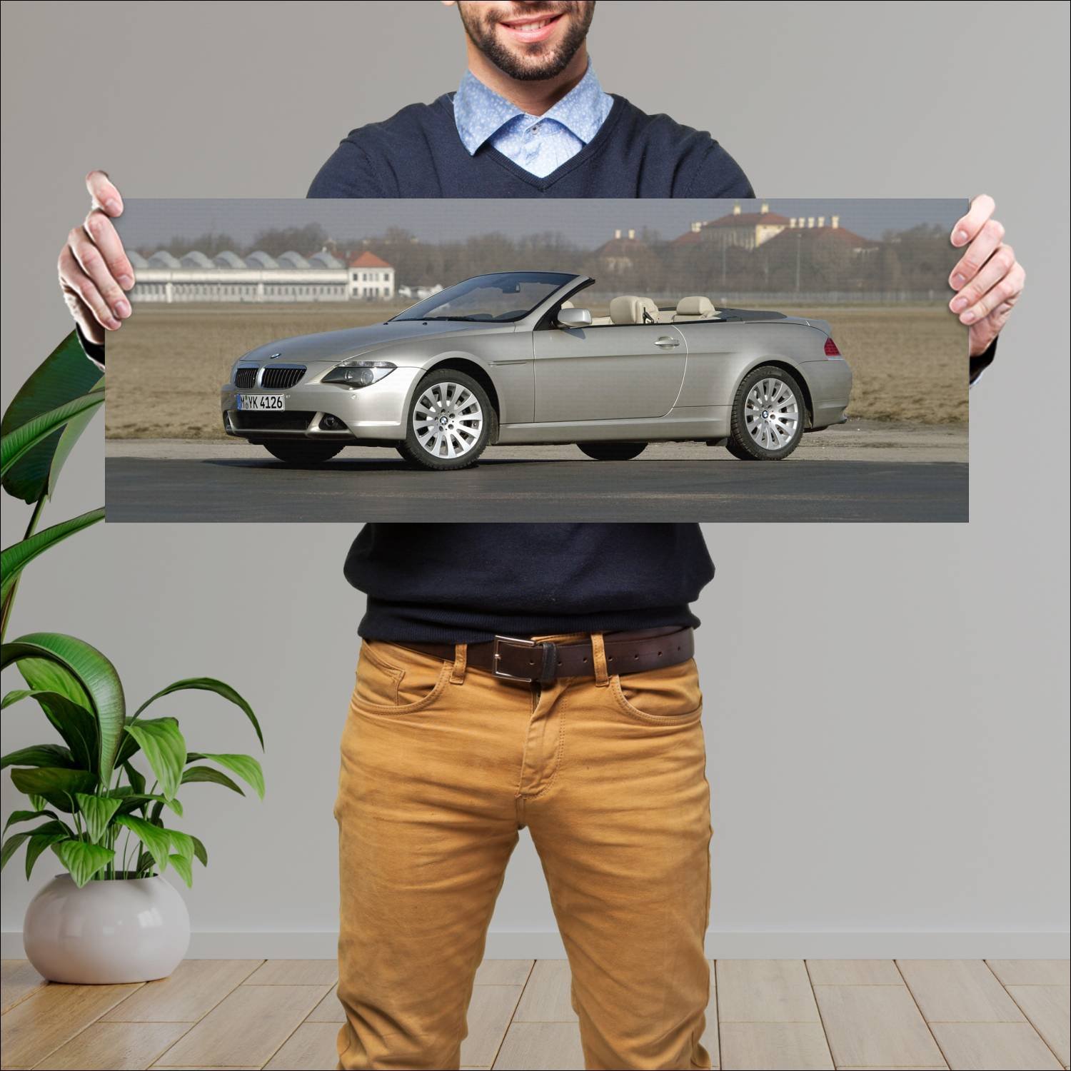Cuadro grande 30x80cm 2004 bmw 6 series convertibl 365 Bmw