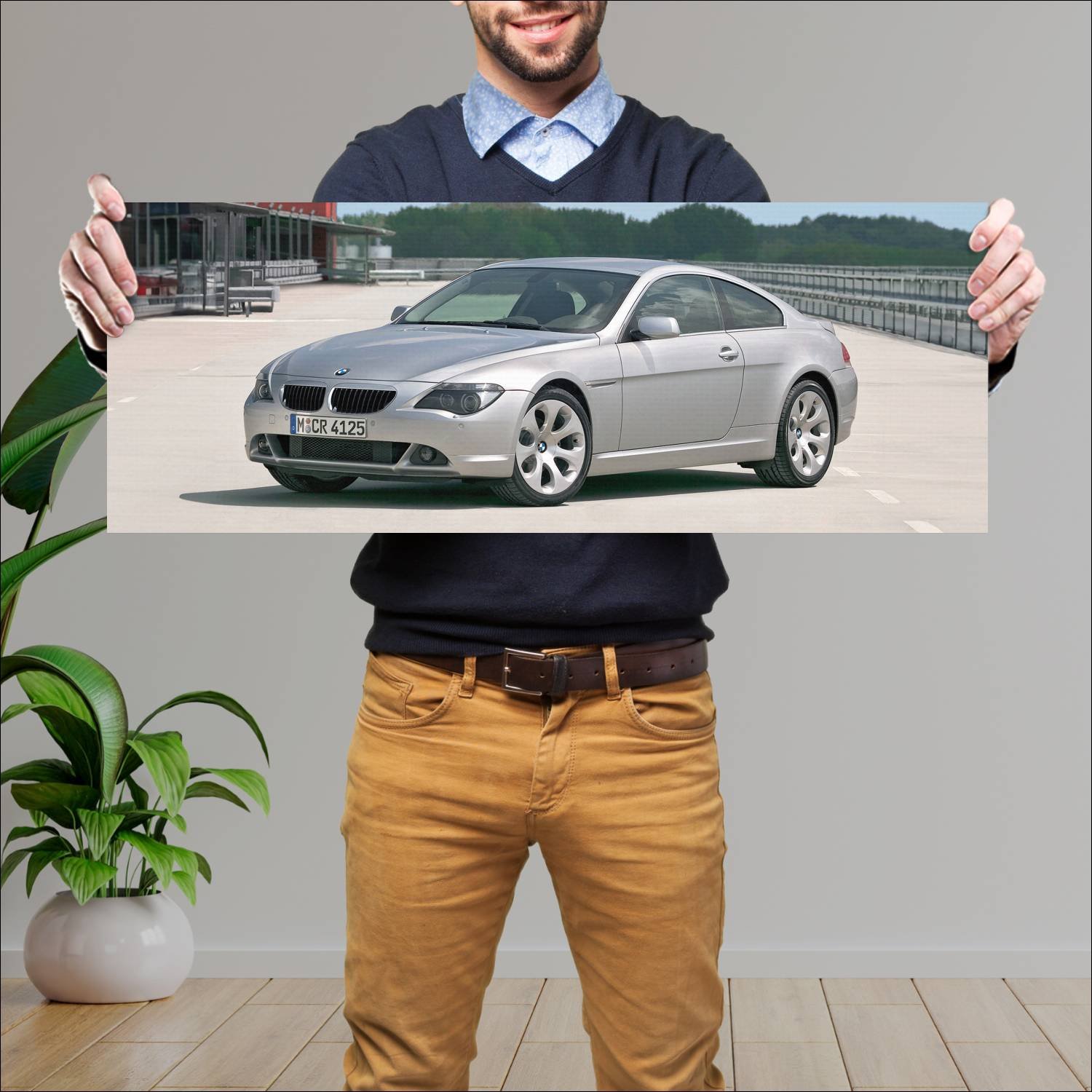 Cuadro grande 30x80cm 2004 bmw 6 series coupe Bmw