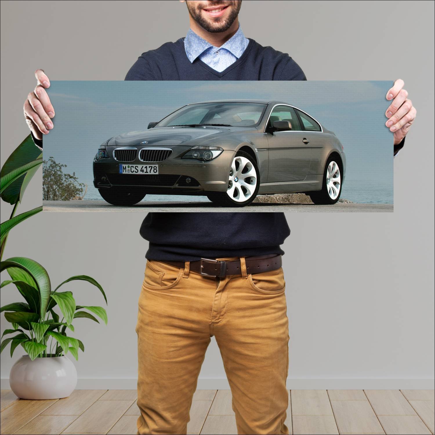 Cuadro grande 30x80cm 2004 bmw 6 series coupe Bmw