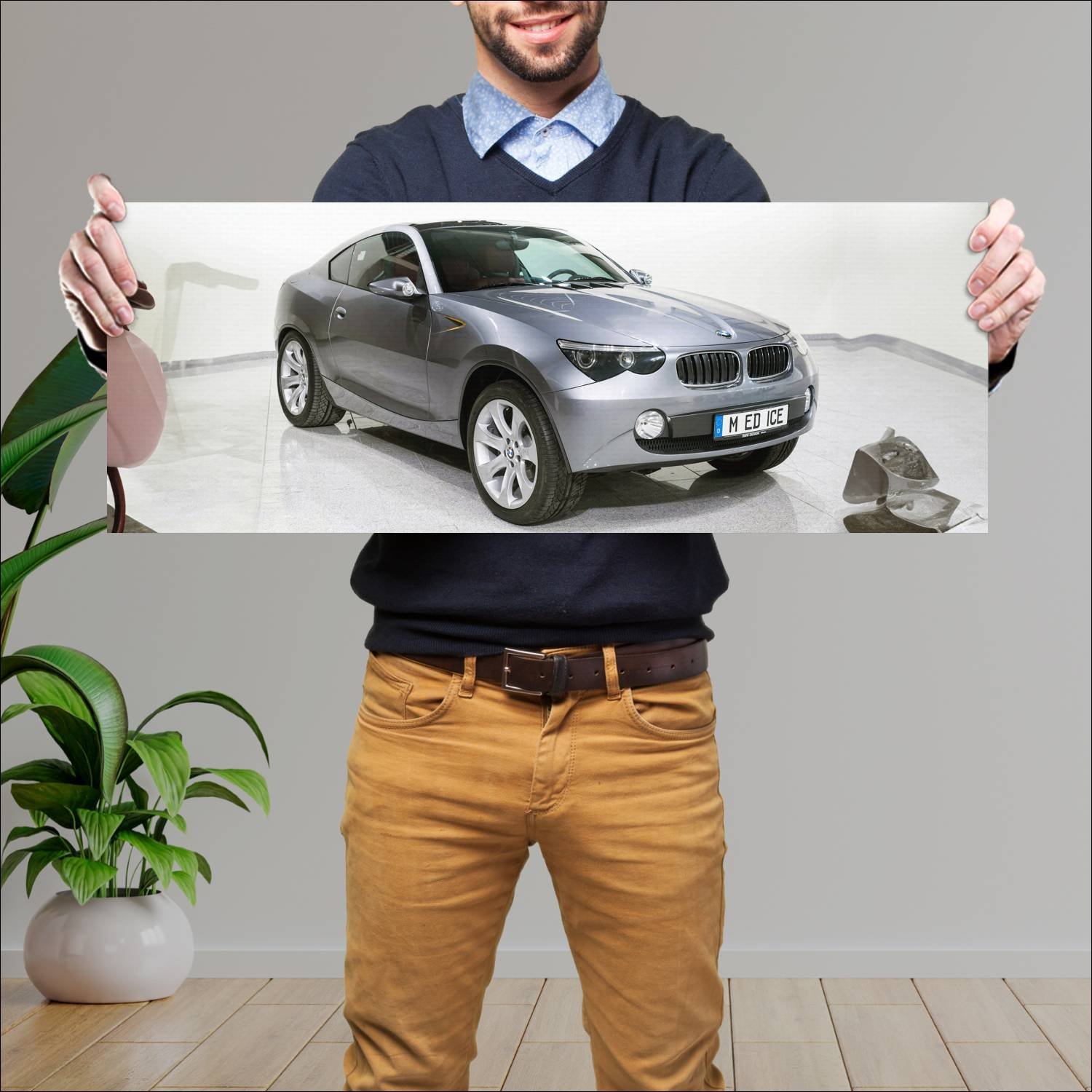 Cuadro grande 30x80cm 2004 bmw ice concept auto 374 Bmw