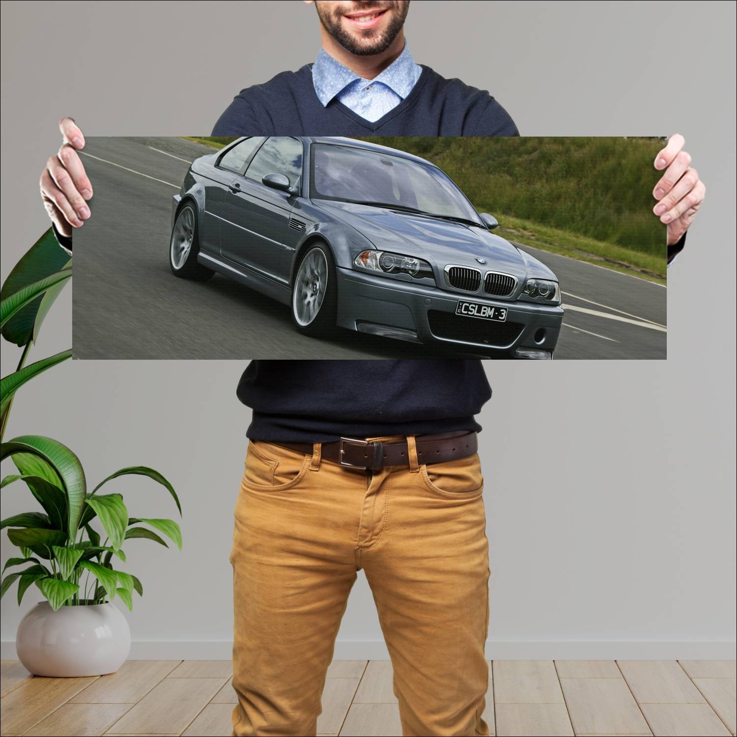 Cuadro grande 30x80cm 2004 bmw m3 csl coupe au 823 376 Bmw