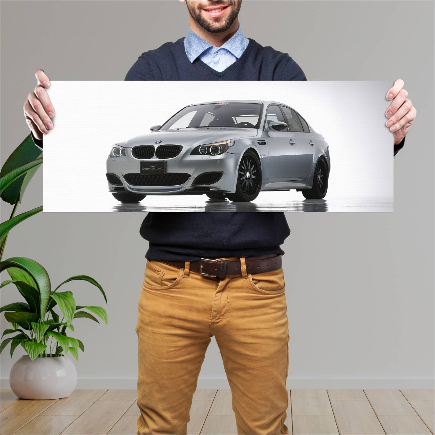 Cuadro grande 30x80cm 2004 bmw m5 by wald auto 379 Bmw