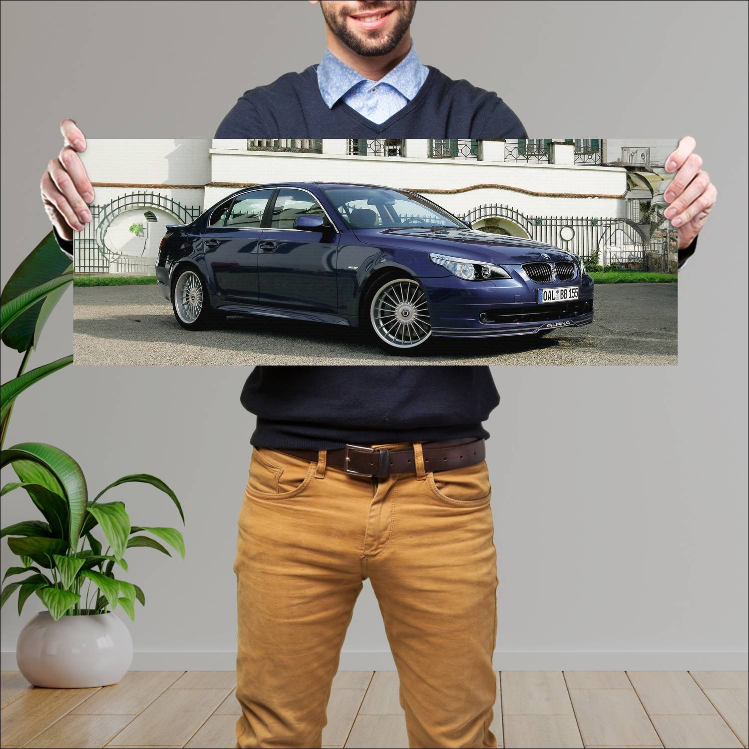 Cuadro grande 30x80cm 2005 alpina b5 auto 394 Bmw
