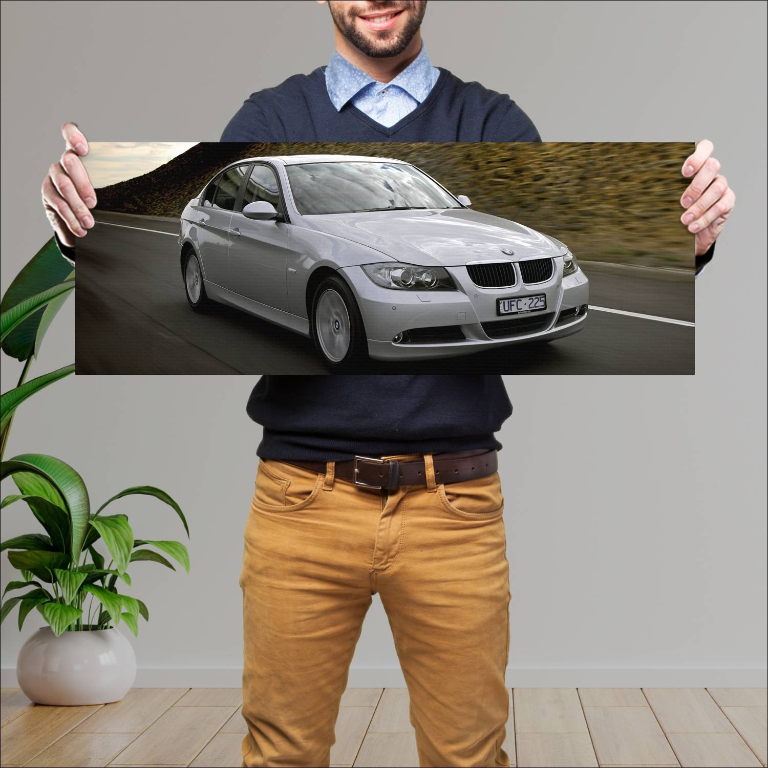 Cuadro grande 30x80cm 2005 bmw 3 series au auto 399 Bmw