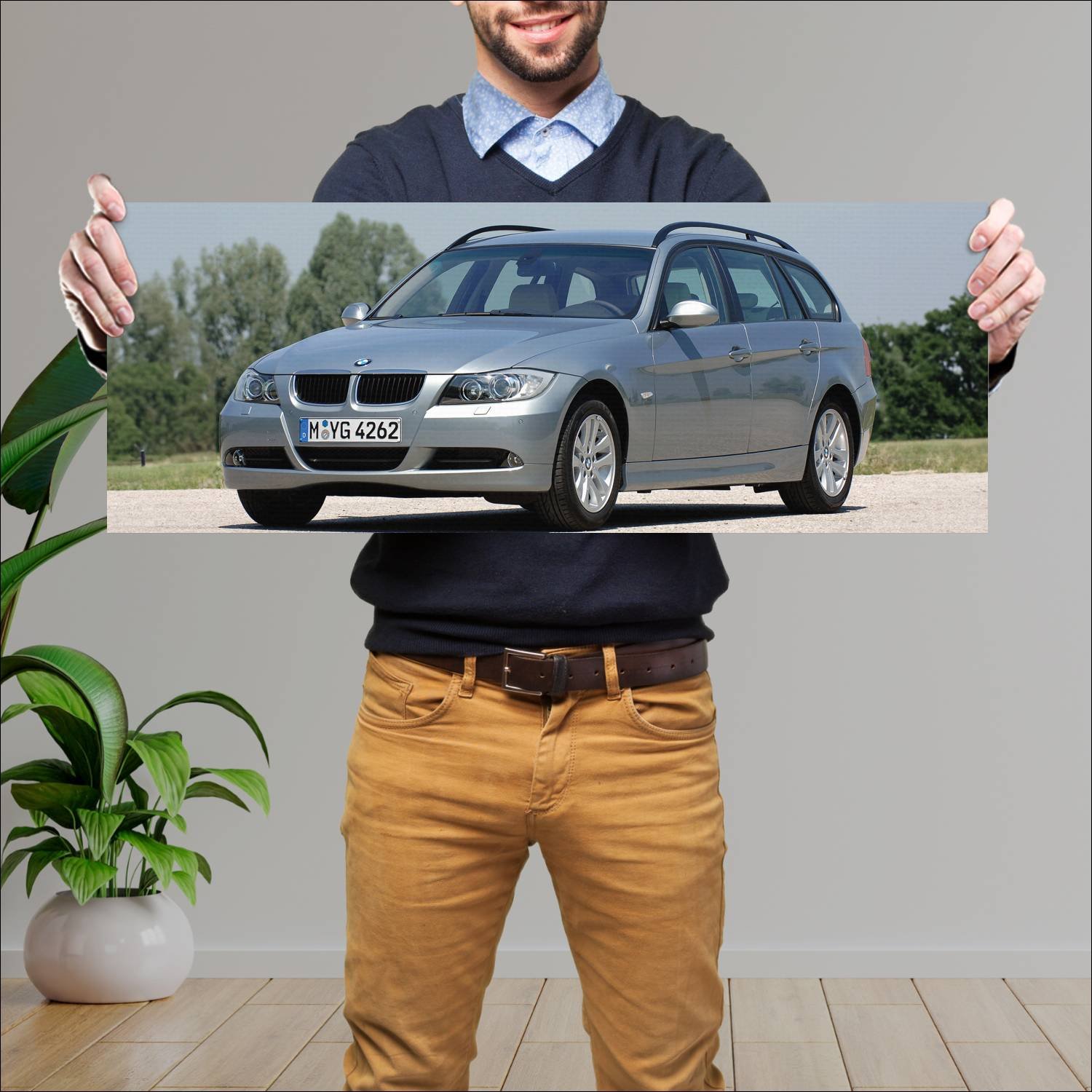 Cuadro grande 30x80cm 2005 bmw 3 series touring 82 403 Bmw