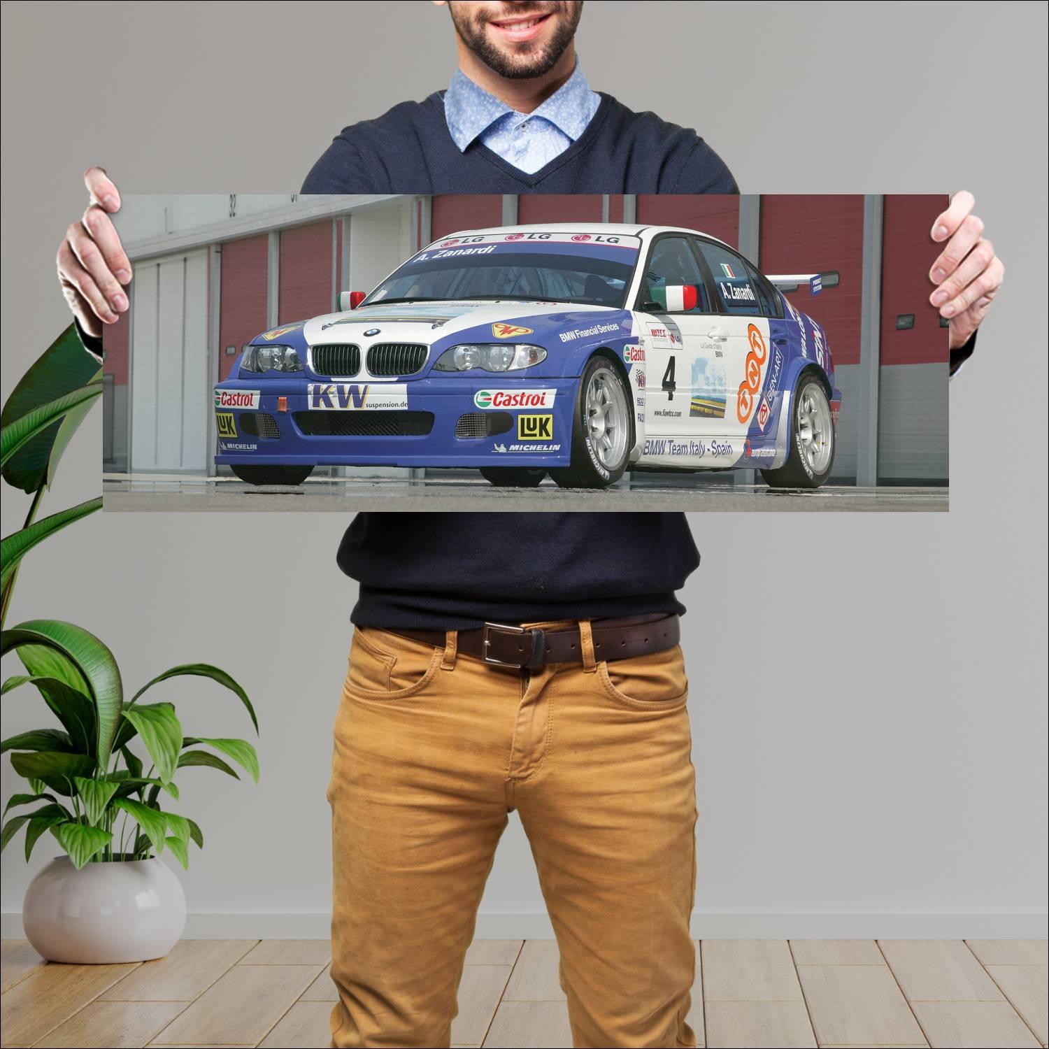 Cuadro grande 30x80cm 2005 bmw 3 series wtcc auto 406 Bmw