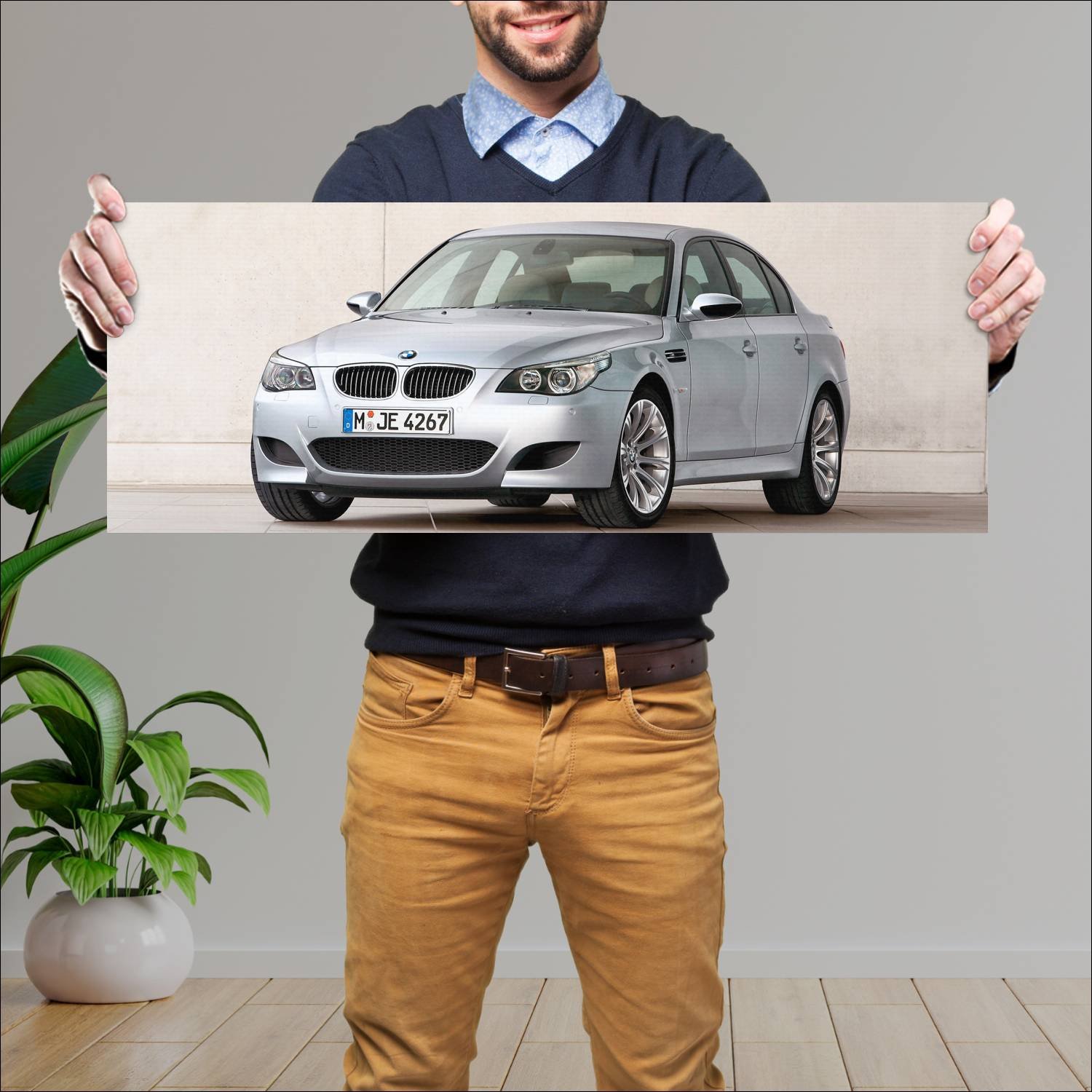 Cuadro grande 30x80cm 2005 bmw m5 auto 420 Bmw