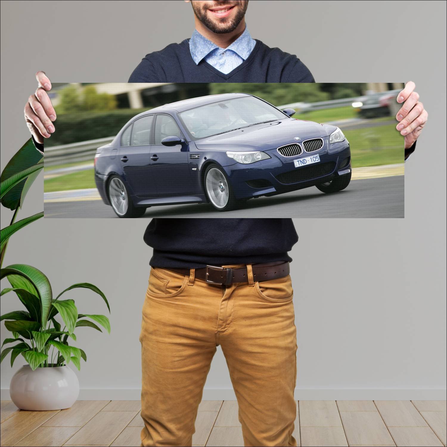 Cuadro grande 30x80cm 2005 bmw m5 au auto 422 Bmw