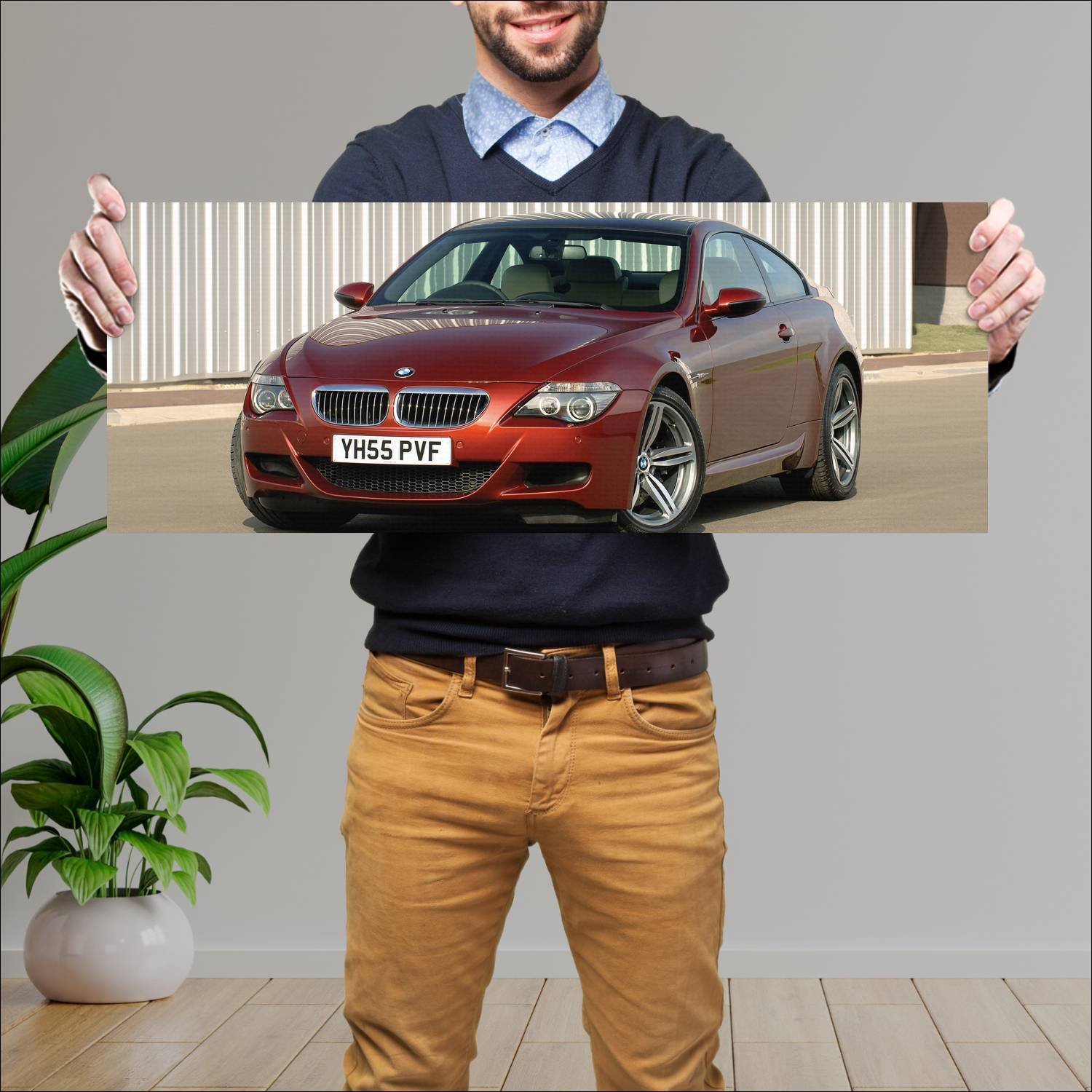 Cuadro grande 30x80cm 2005 bmw m6 coupe uk auto 426 Bmw