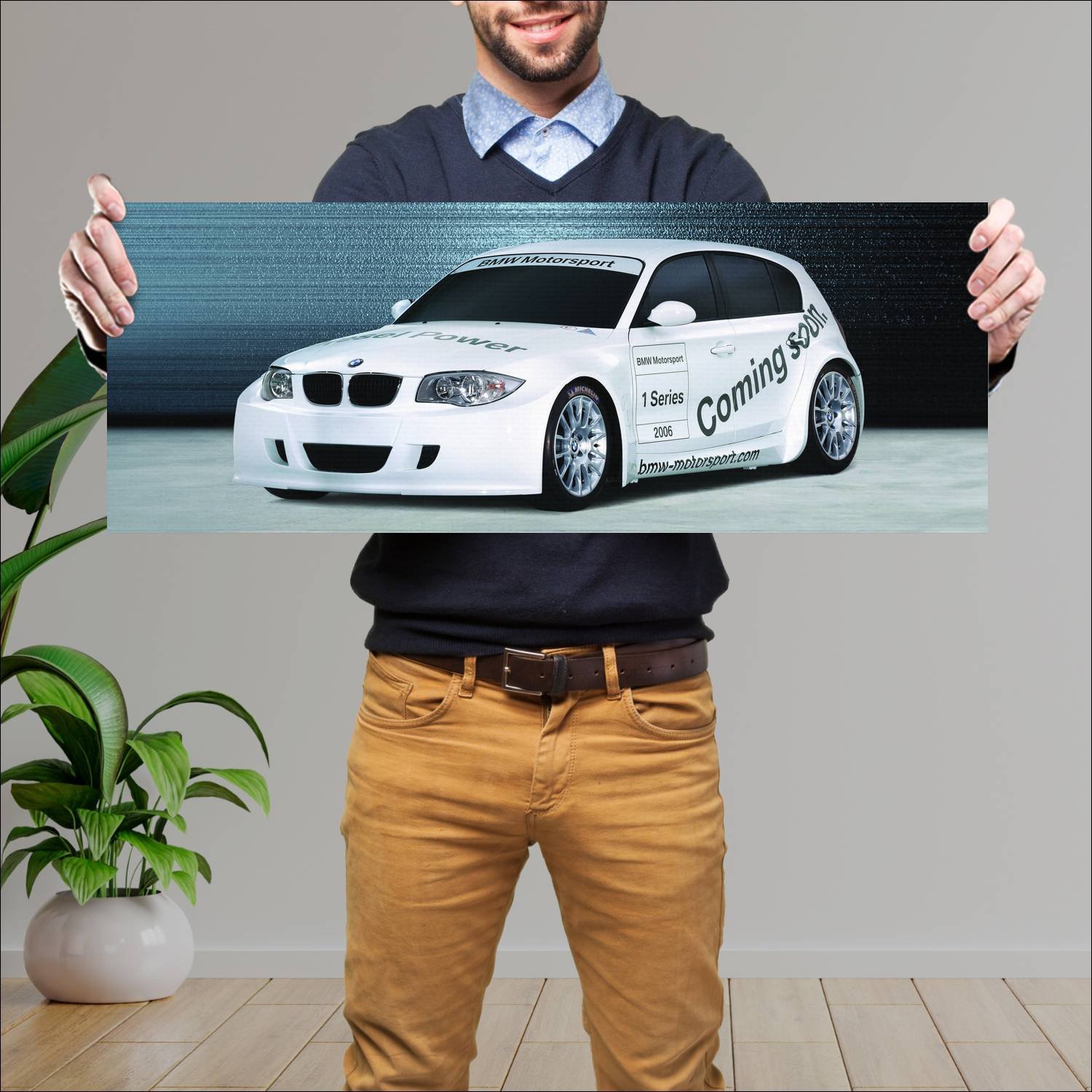 Cuadro grande 30x80cm 2006 bmw 1 series customers 437 Bmw