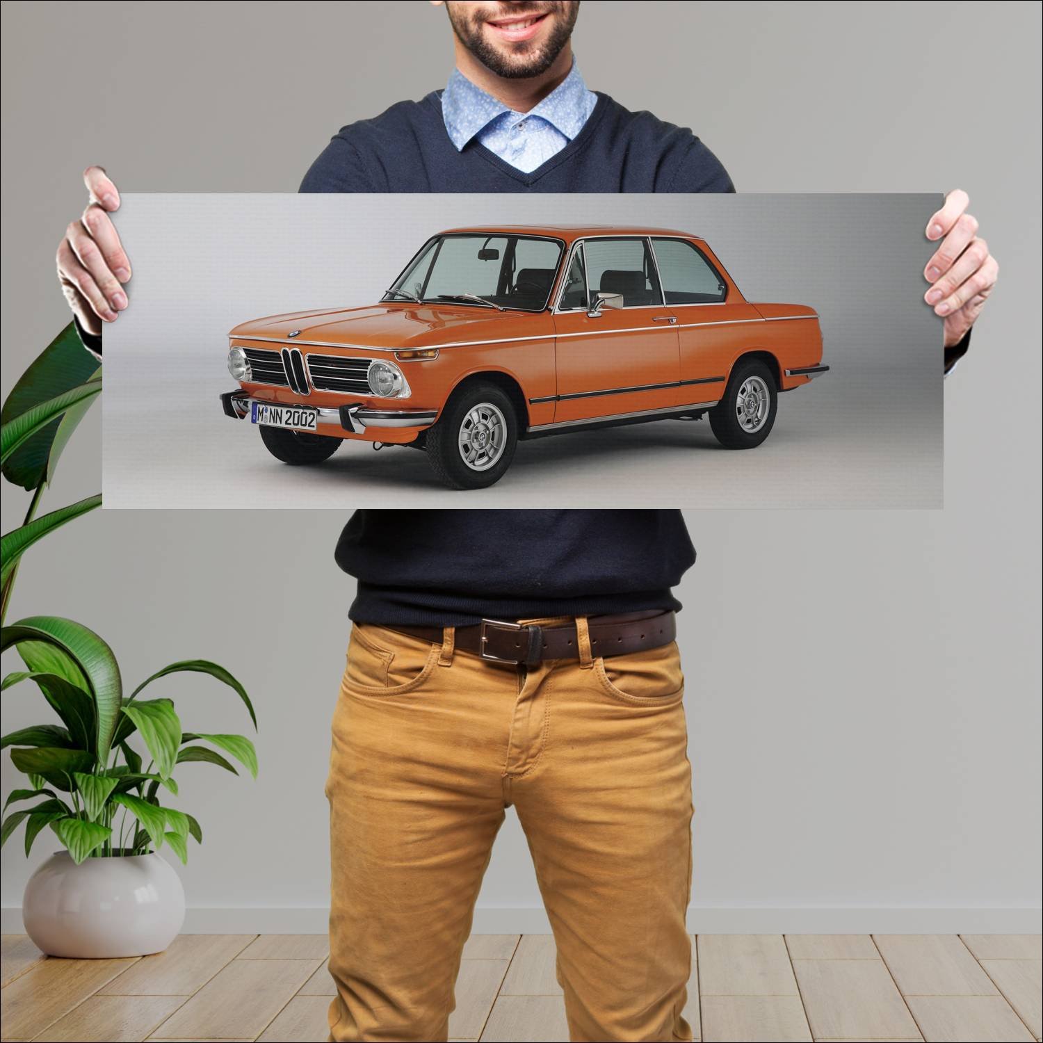 Cuadro grande 30x80cm 2006 bmw 2002 tii 40th birth 438 Bmw