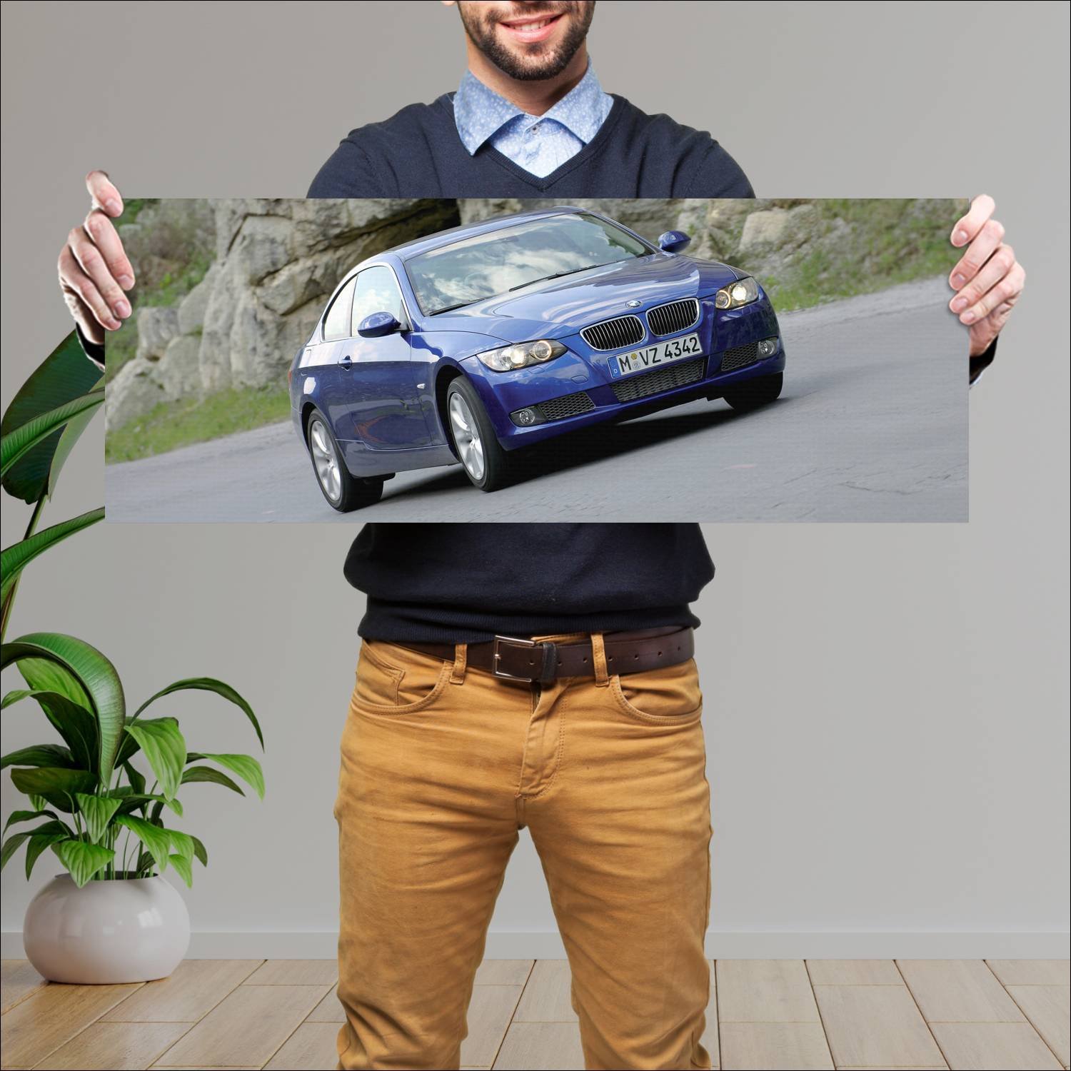 Cuadro grande 30x80cm 2006 bmw 3 series coupe Bmw